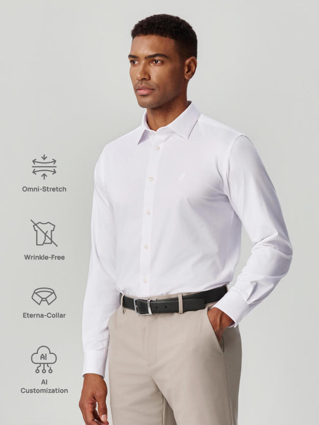 American Pima White Stretch Shirt