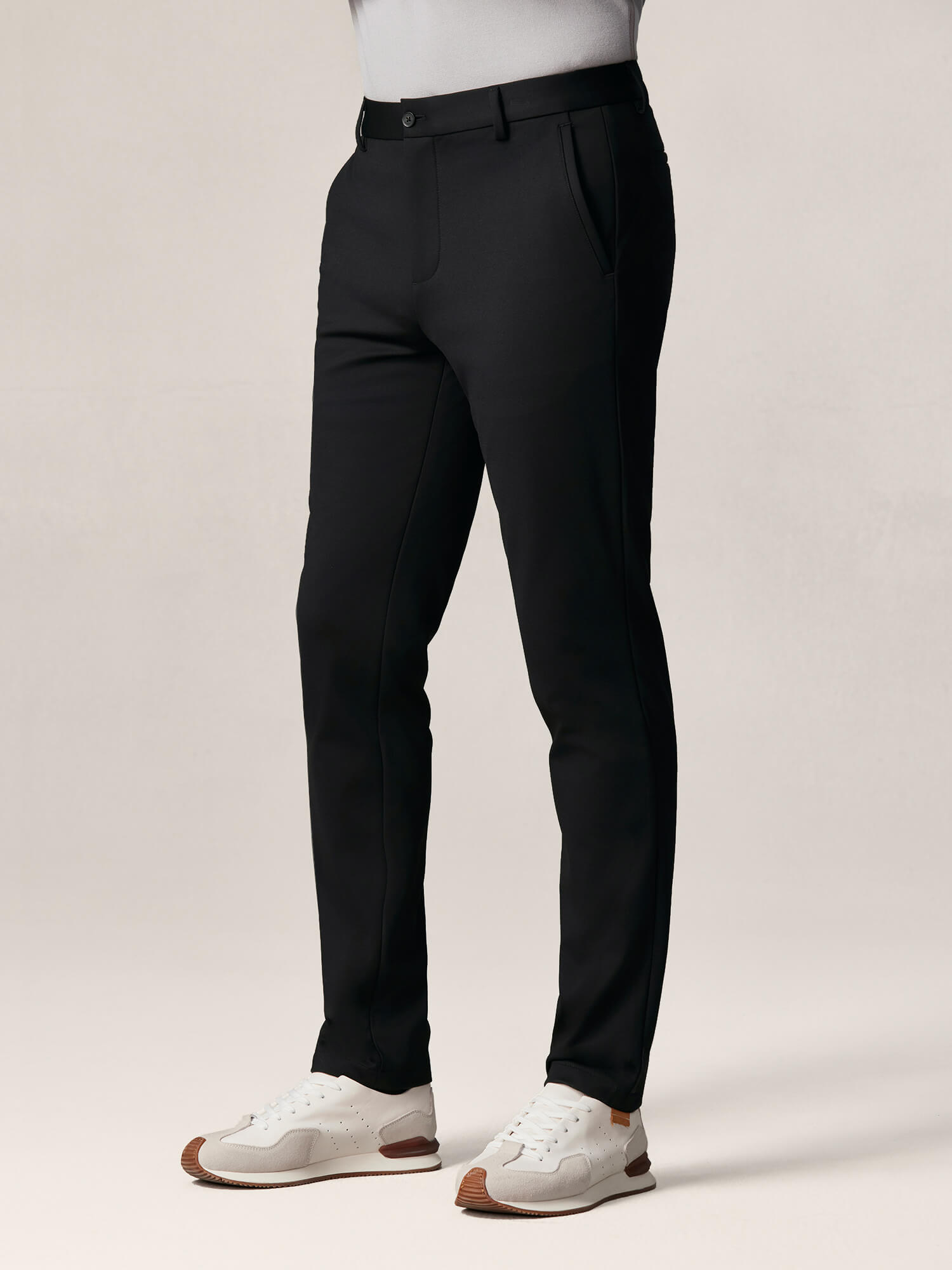 Carbon Black Stretch Pants-Own Dream Shirts-Dress Shirts for Men