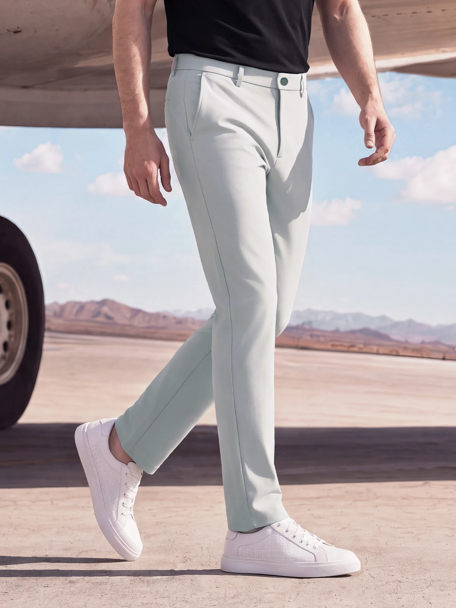 Sand Khaki Travel Stretch Pants