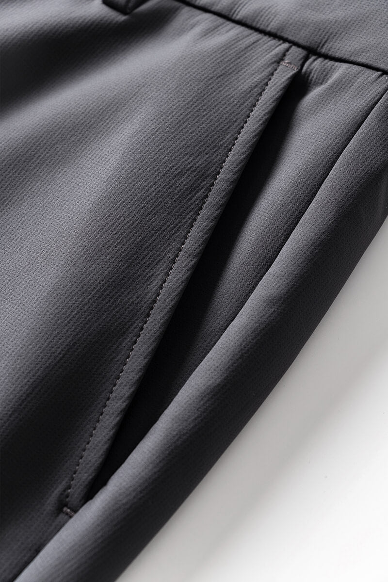 Moon Gray Stretch Casual Pants-Own Dream Shirts-Dress Shirts for Men