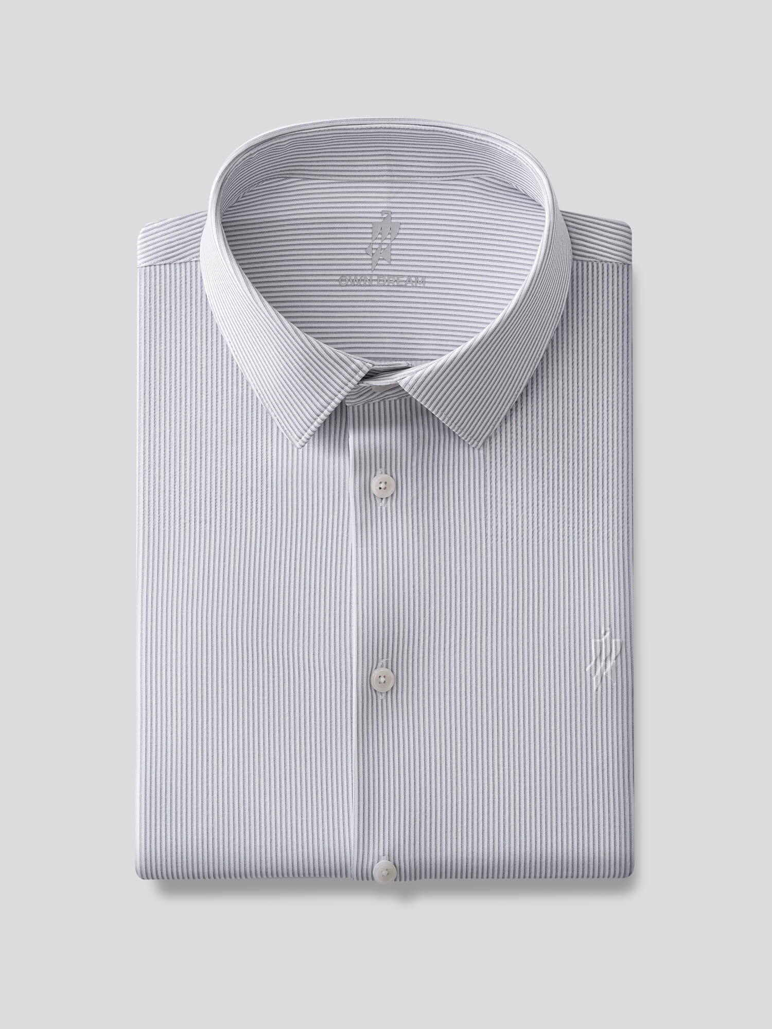 Drift Gray Striped High-Stretch Shirt-Own Dream Shirts-Dress Shirts for Men