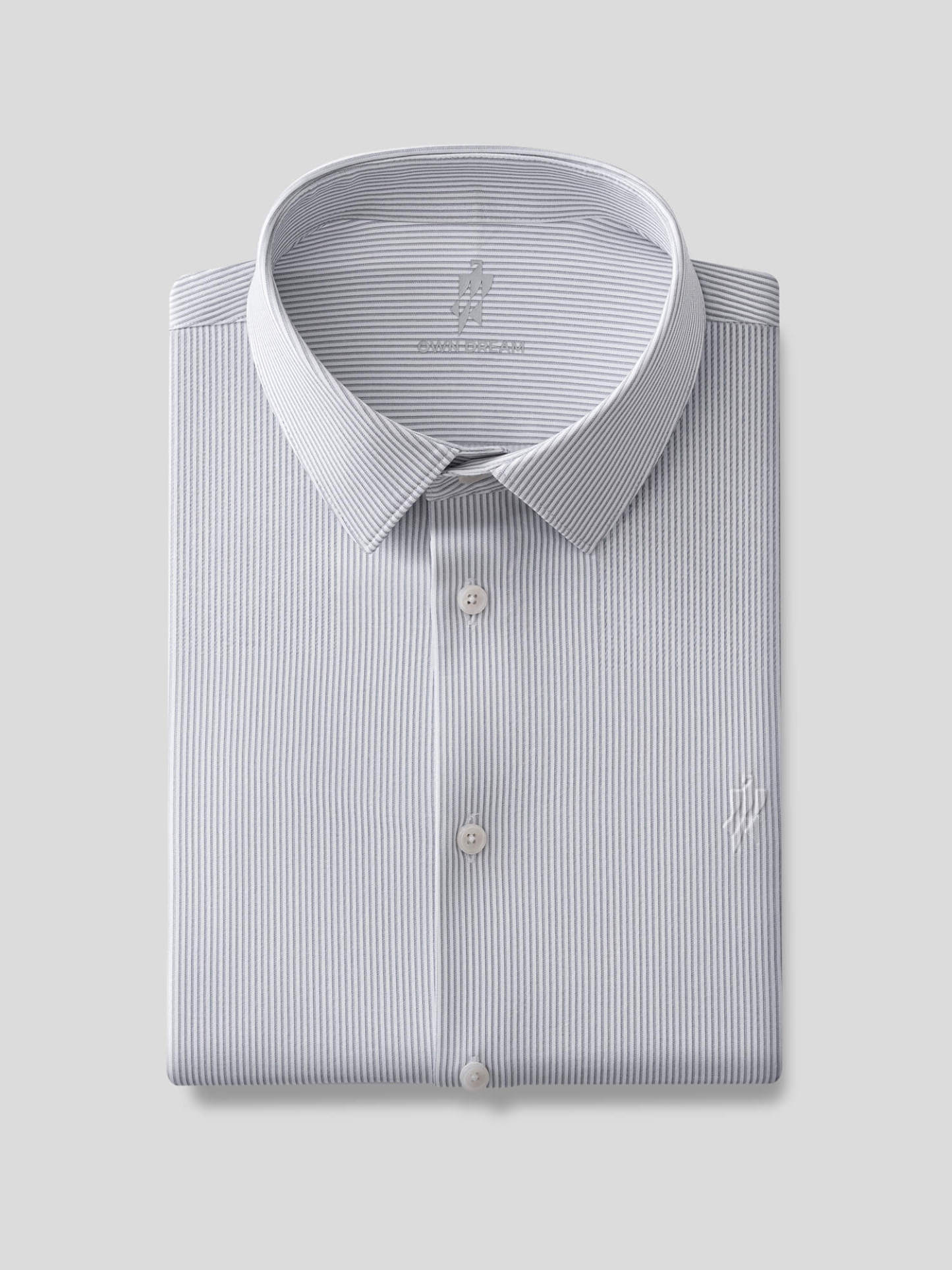 Drift Gray Striped High-Stretch Shirt