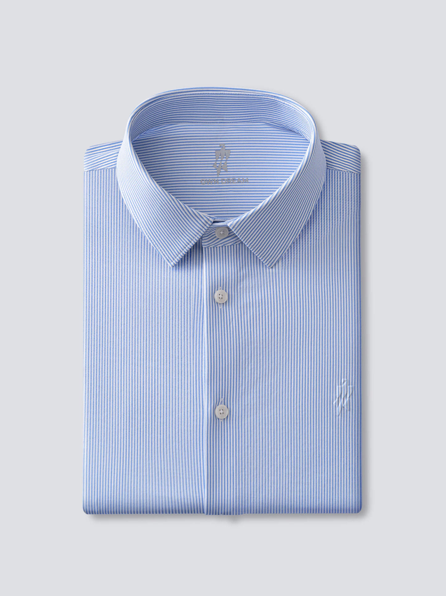 Glacier Blue Striped High-Stretch Shirt