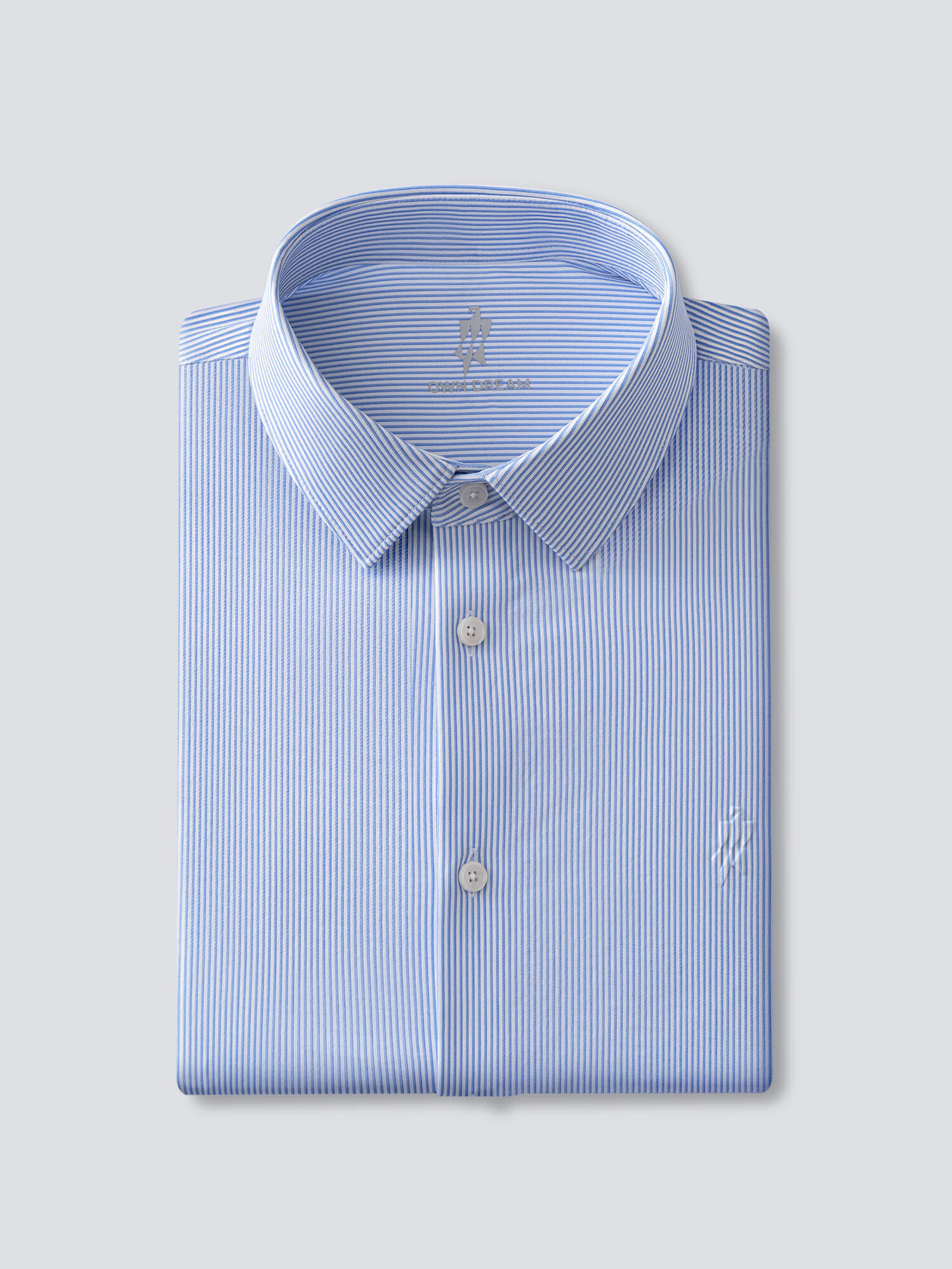 Glacier Blue Striped High-Stretch Shirt