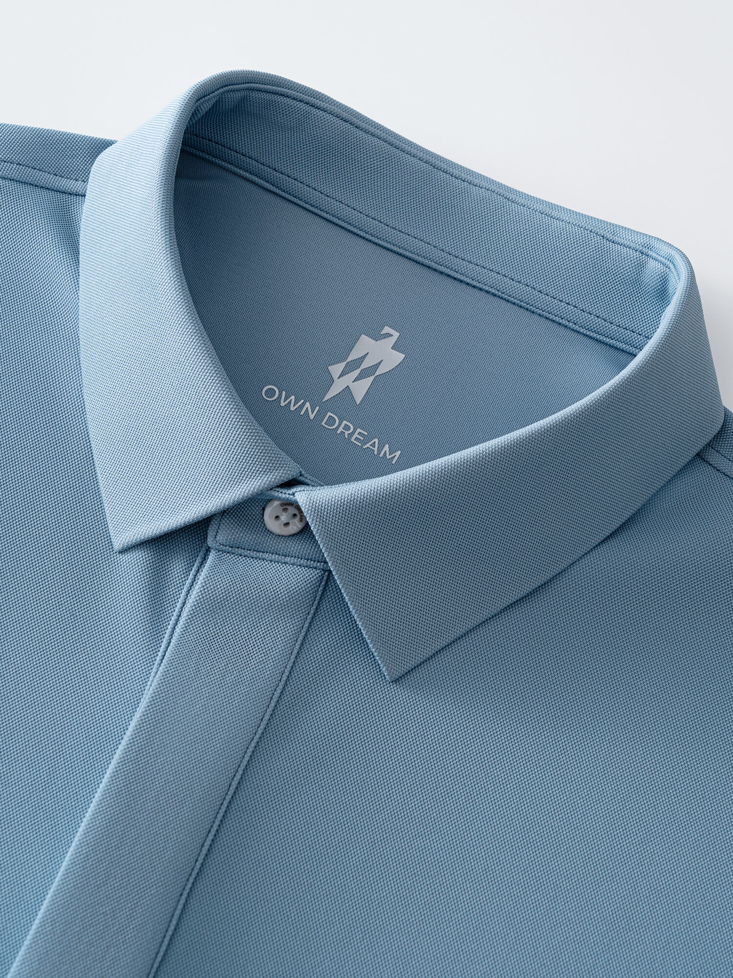 ‌Icy Light Blue High-Stretch Polo
