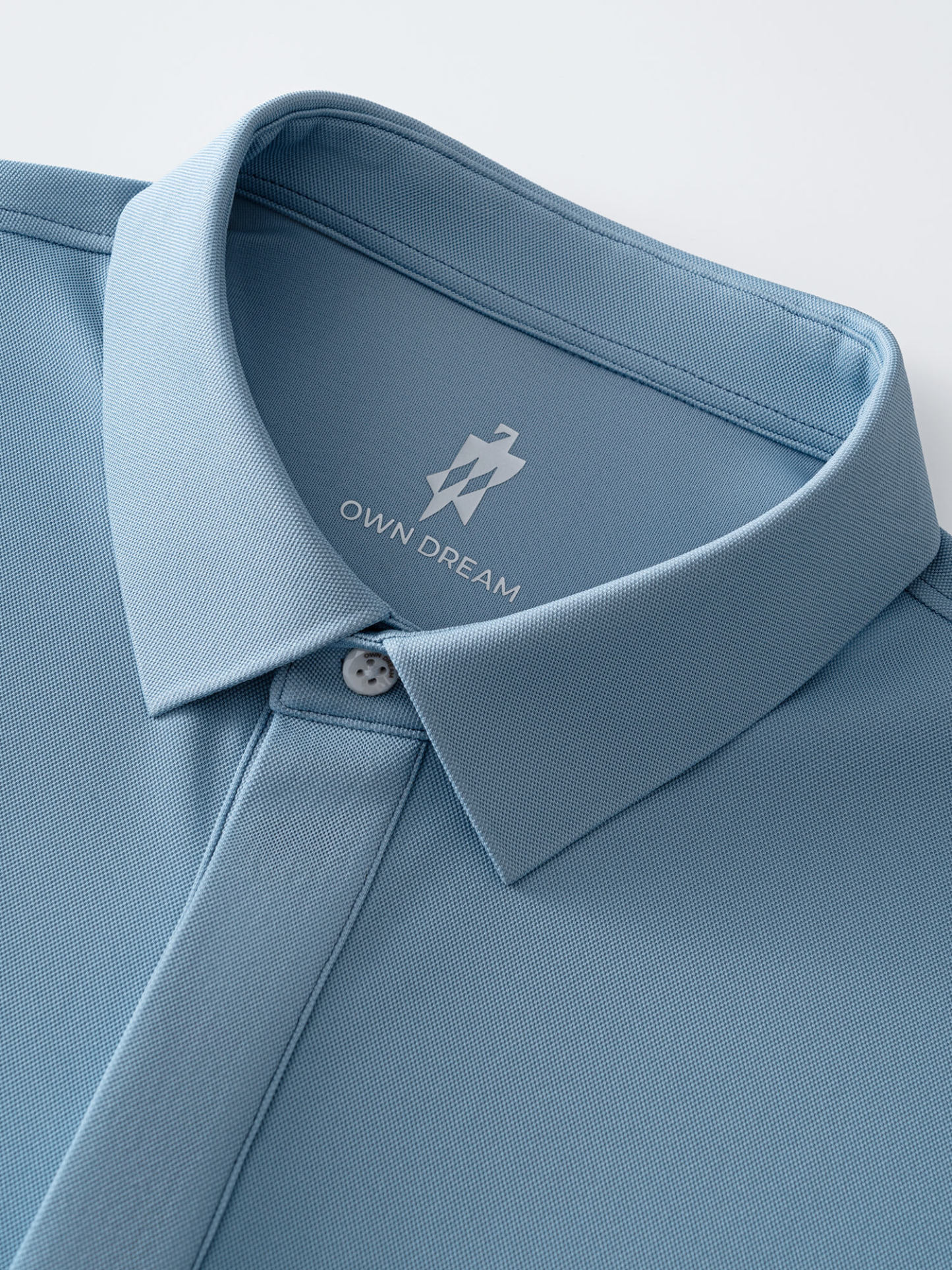Icy Light Blue High-Stretch Polo