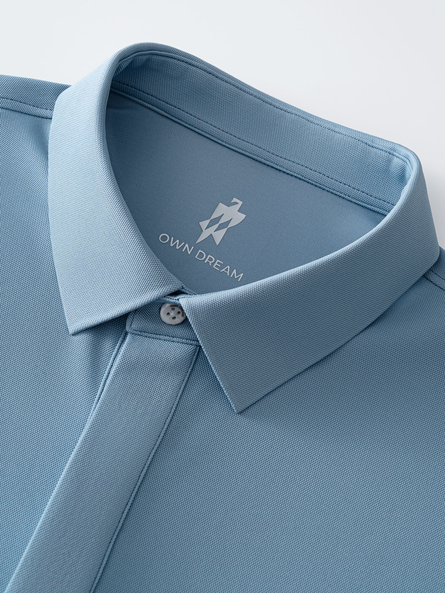Icy Light Blue High-Stretch Polo