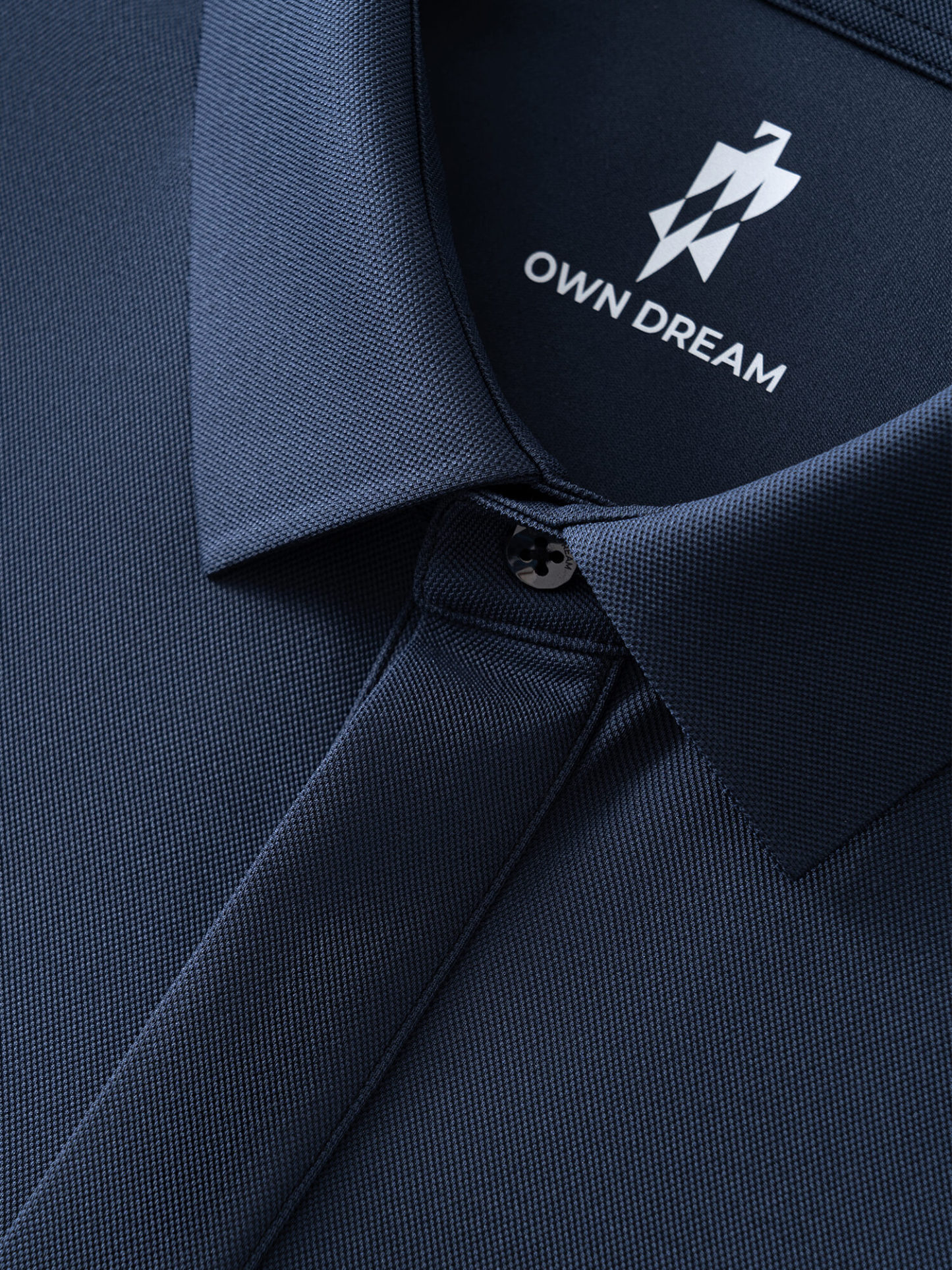 Jasper Navy Blue High-Stretch Polo