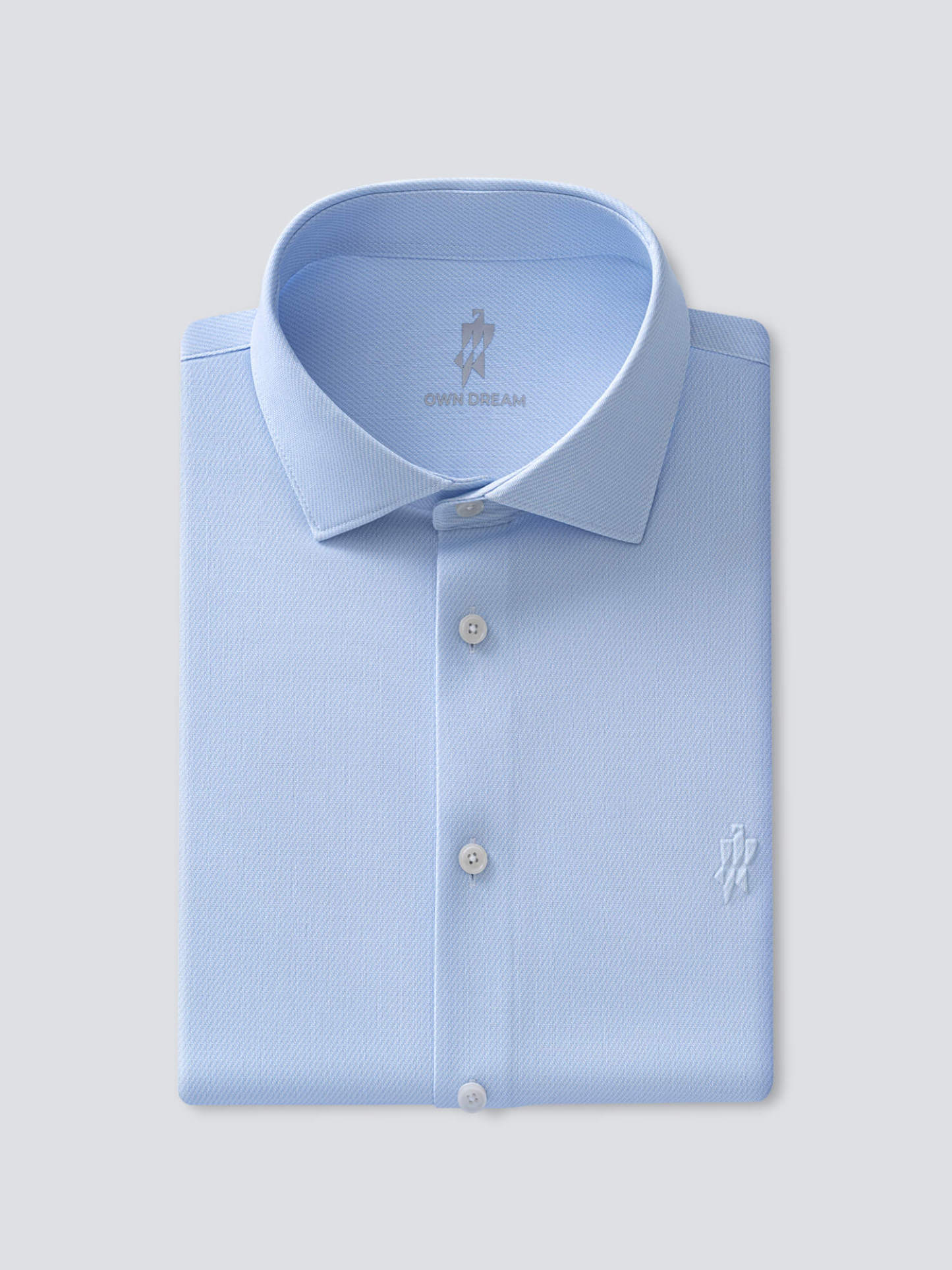 Jade Blue Silk High-Stretch Short-Sleeve Shirt