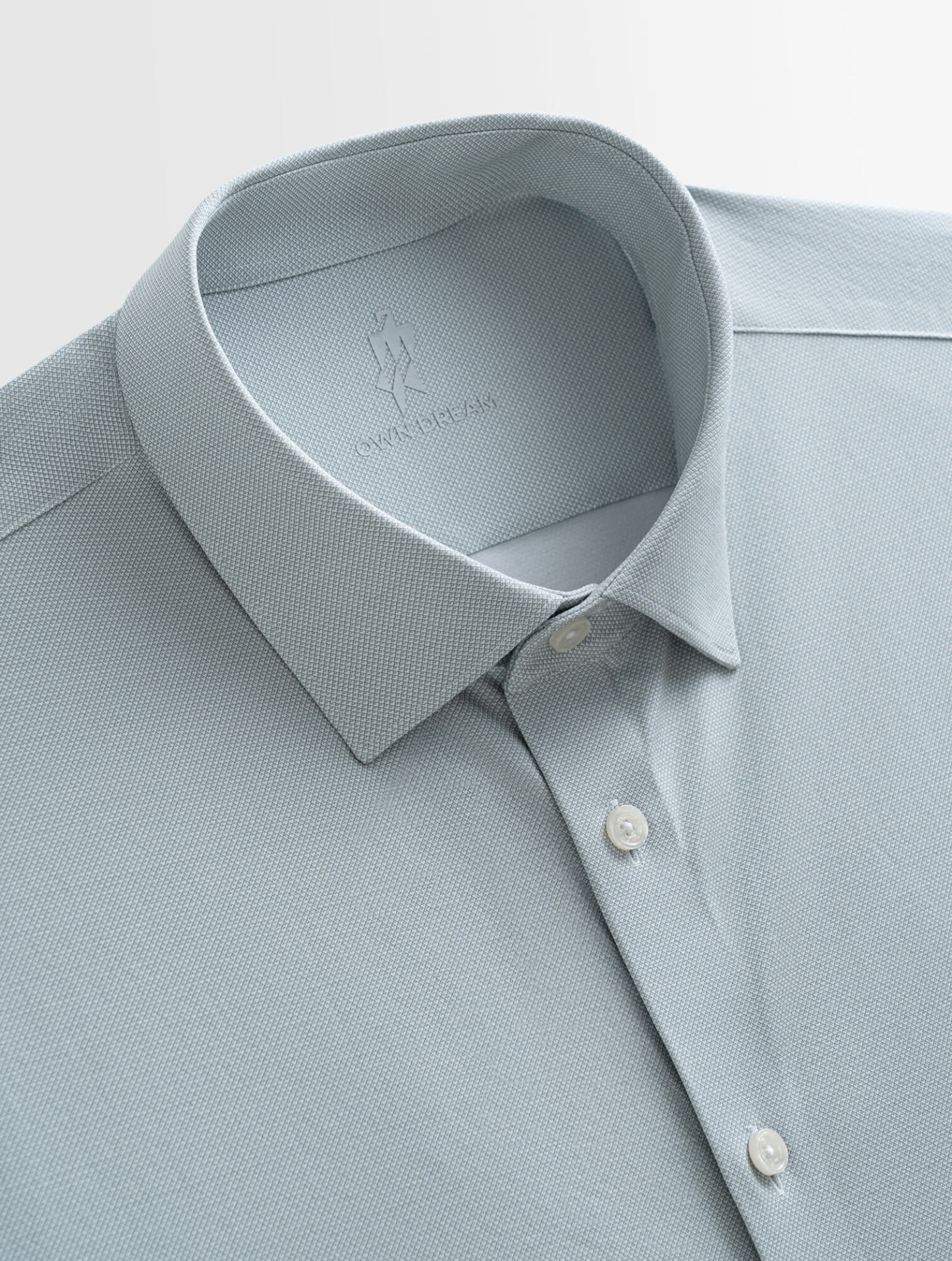 Frosted Moss Green High-Stretch Short-Sleeve Shirt
