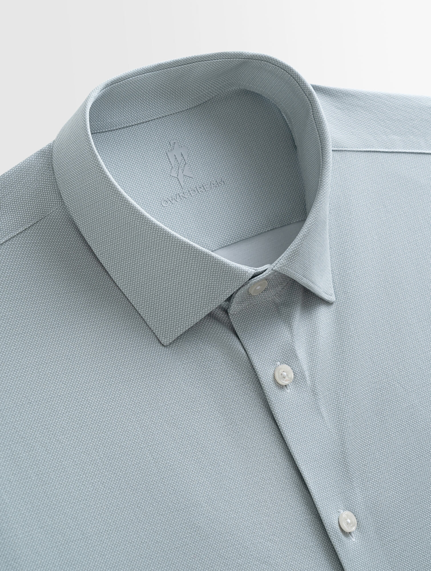 Frosted Moss Green High-Stretch Short-Sleeve Shirt