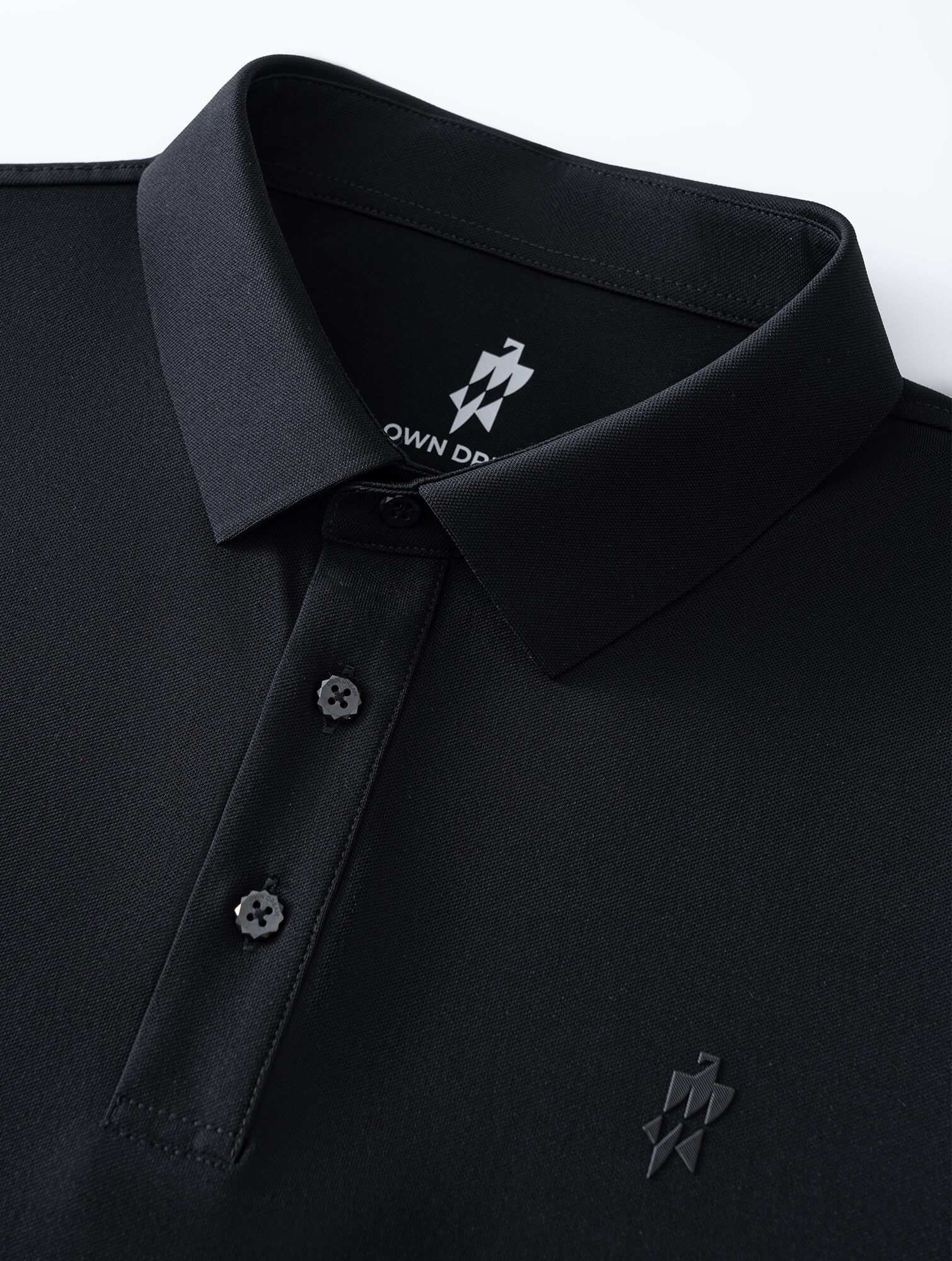 Meteorite Black High-Stretch Polo-Own Dream Shirts-Dress Shirts for Men