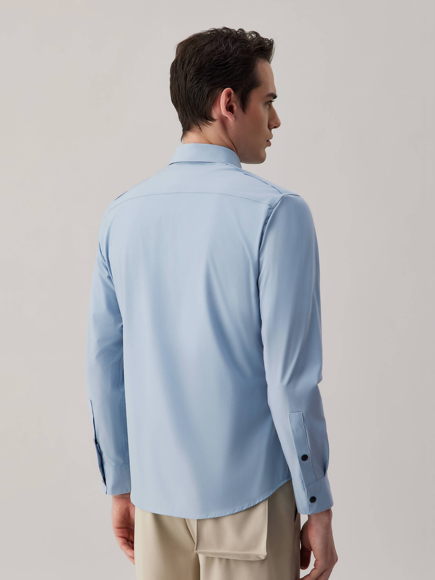 ‌Photon Blue High-Stretch Performance Shirt-Own Dream Shirts-Dress Shirts for Men