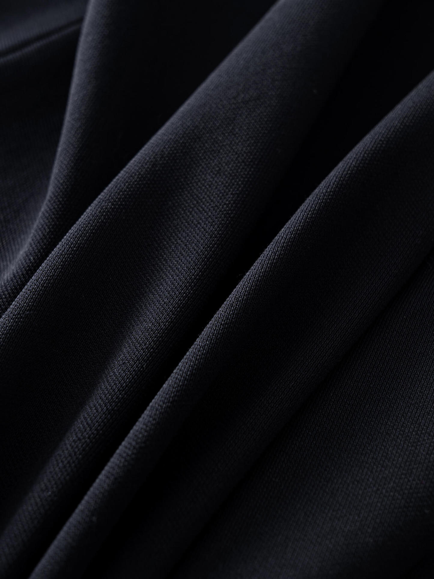 Meteorite Black High-Stretch Gold-Trimmed Collar Polo