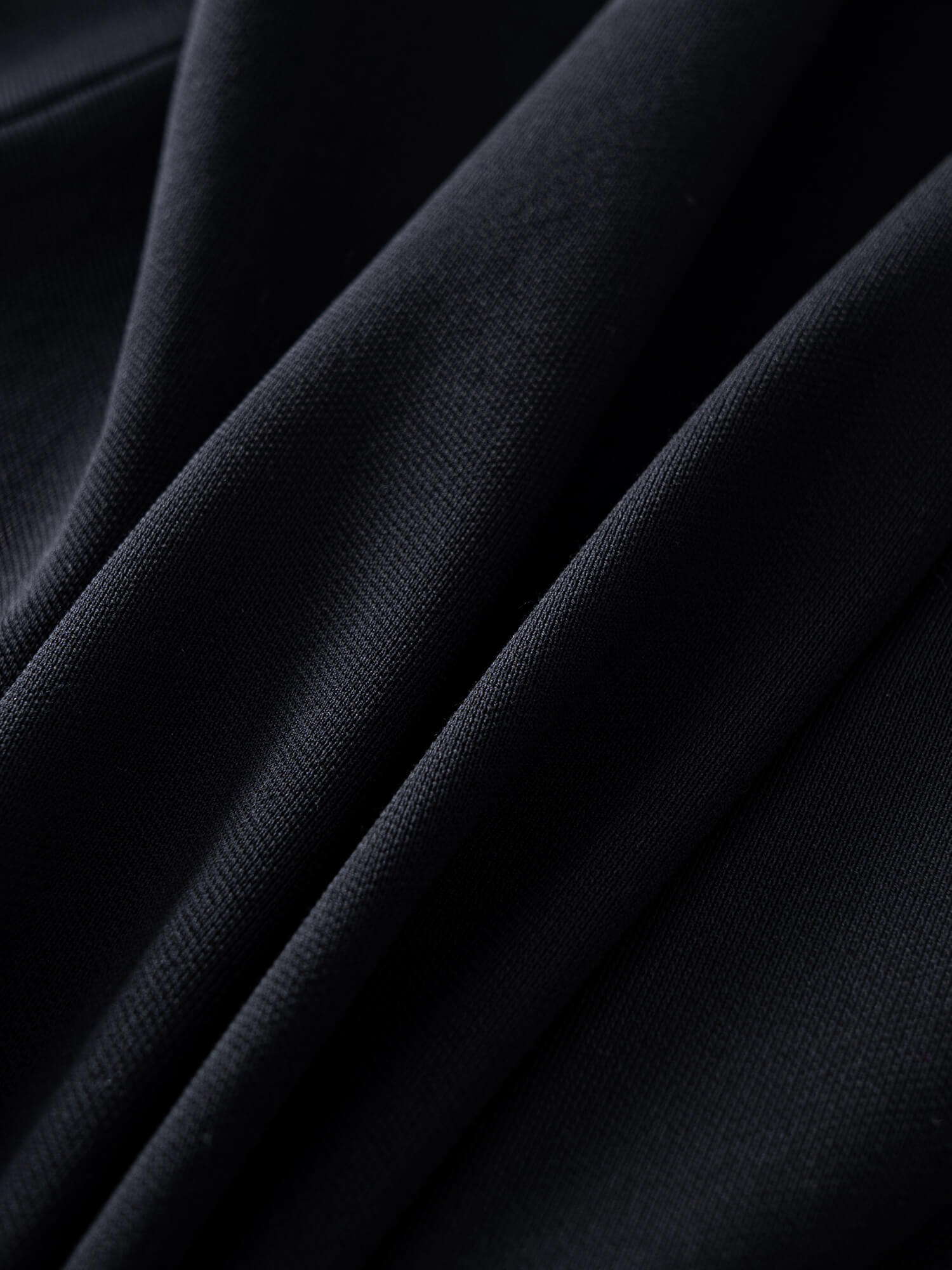 Meteorite Black High-Stretch Gold-Trimmed Collar Polo
