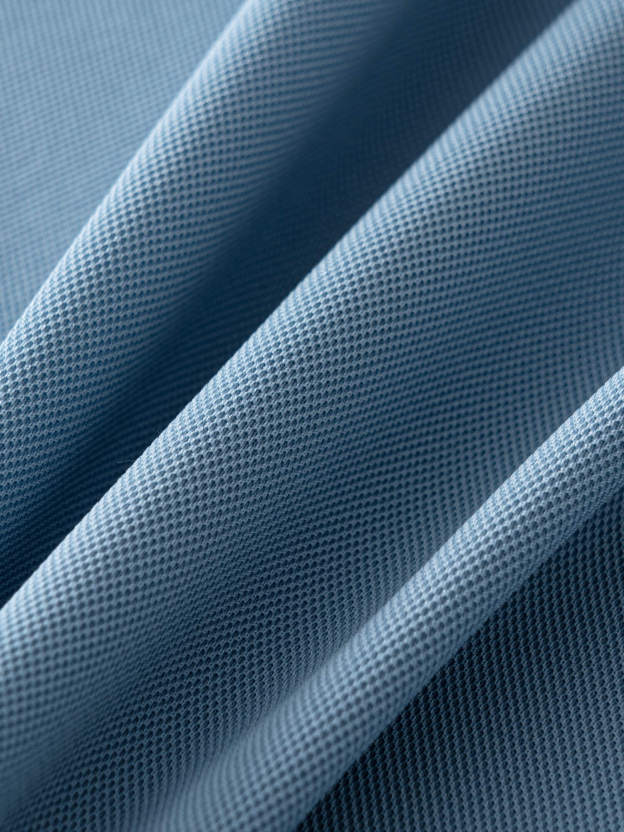 ‌Icy Light Blue High-Stretch Polo