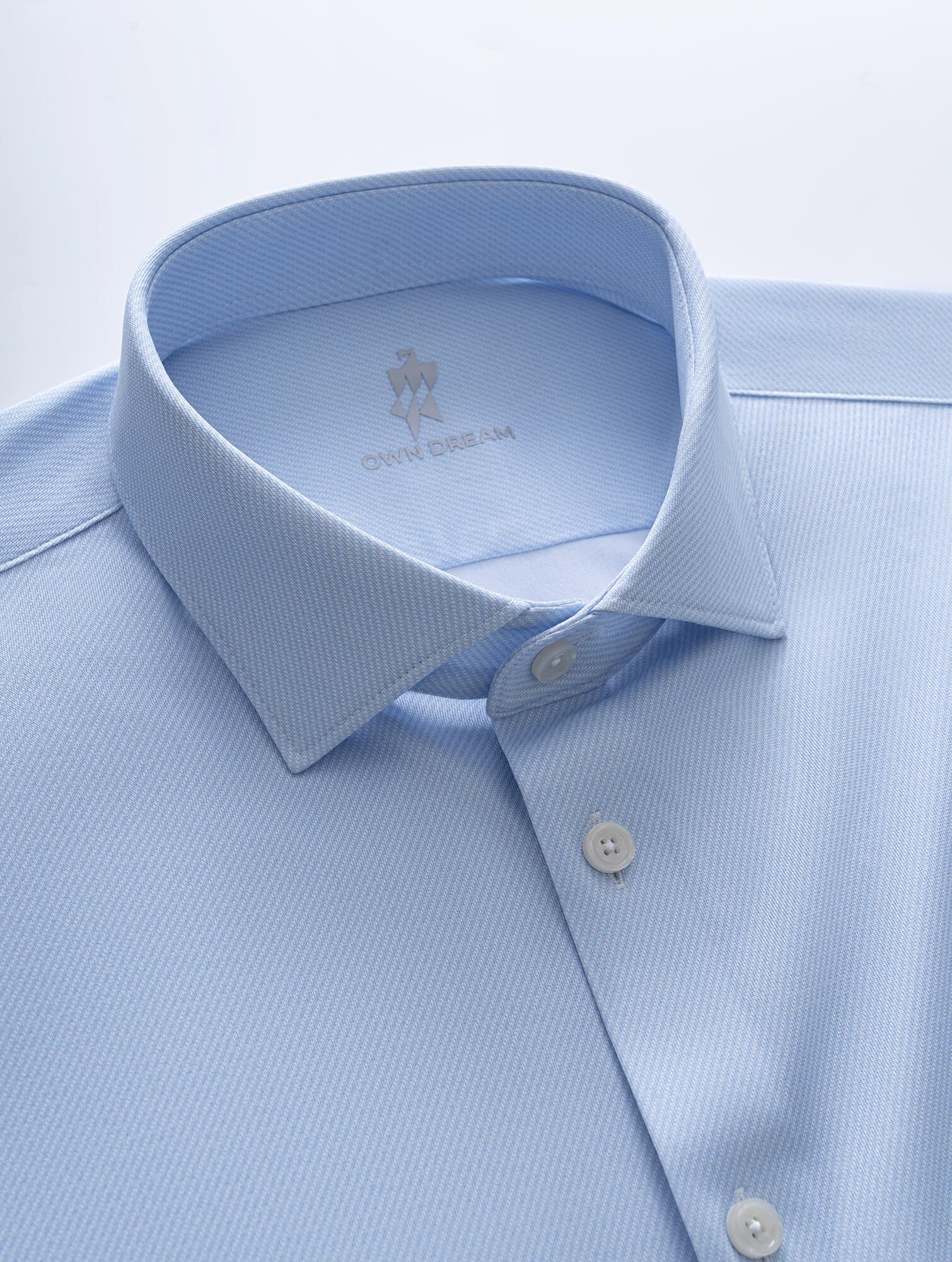 Jade Blue Silk High-Stretch Short-Sleeve Shirt