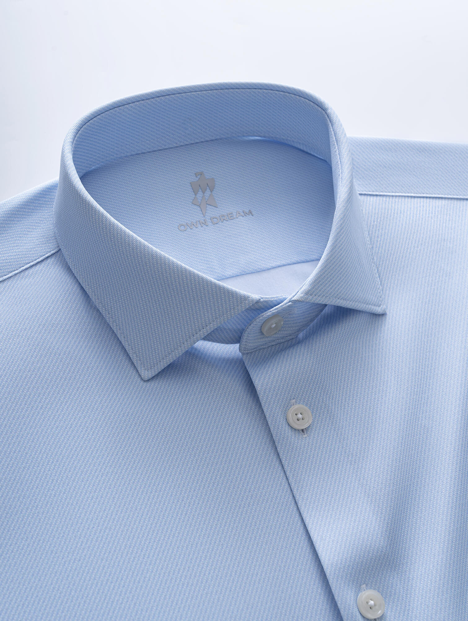 Jade Blue Silk High-Stretch Short-Sleeve Shirt