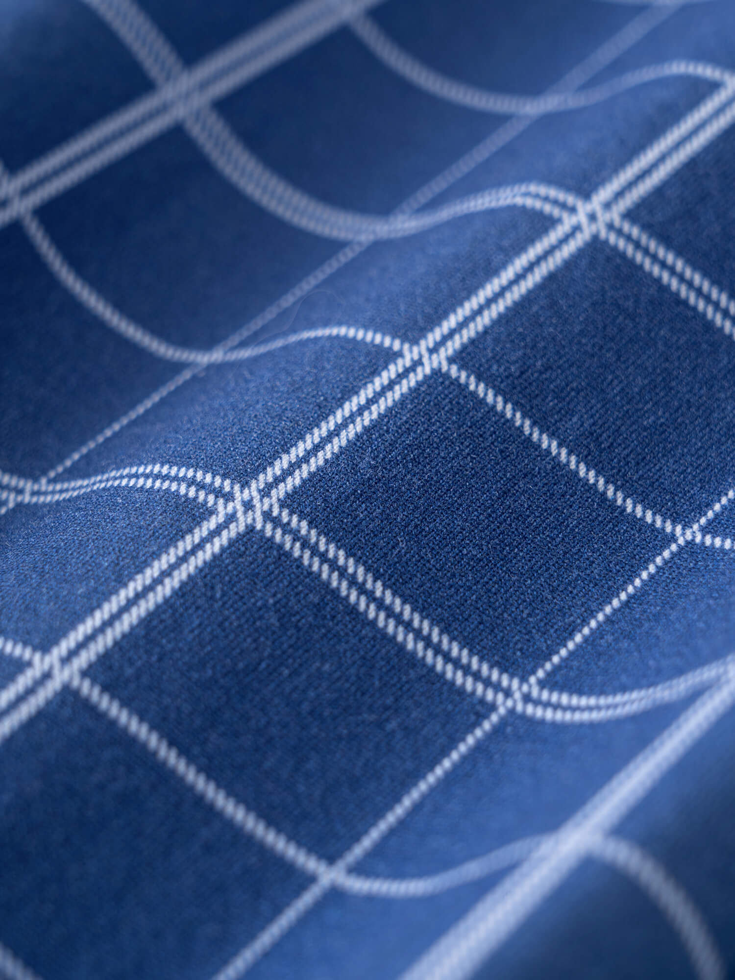 Cobalt Blue Omni-Stretch Check Dress Shirt