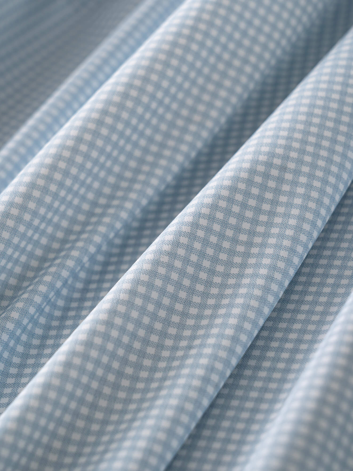 Glacier Gray Blue Check High-Stretch Short-Sleeve Shirt-OWN DREAM
