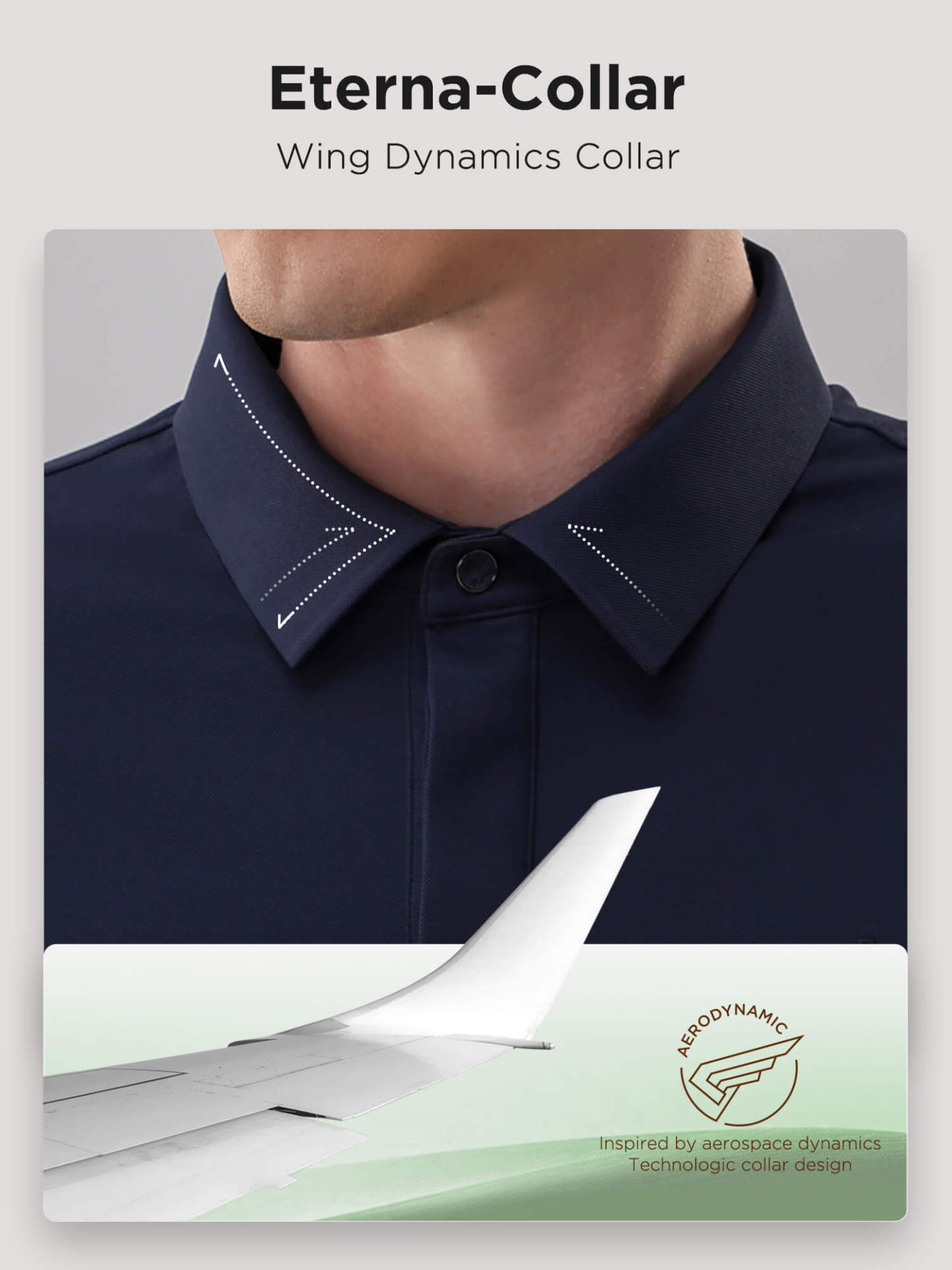 Jasper Navy Blue High-Stretch Polo
