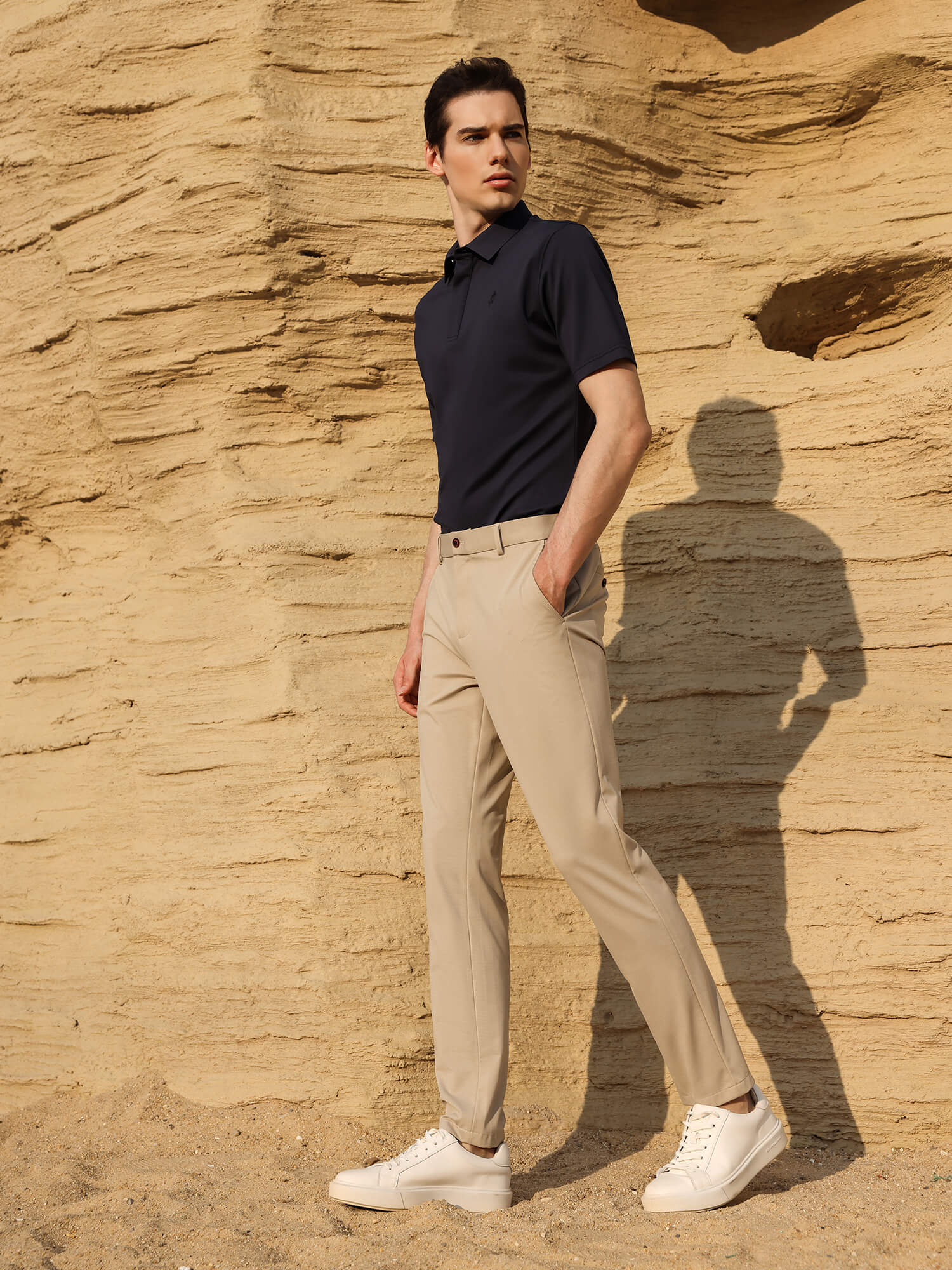 Meteorite Black High-Stretch Polo