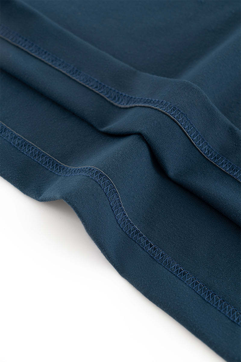Cyan Long Sleeve Stretch Polo Shirt-OWN DREAM Shirts
