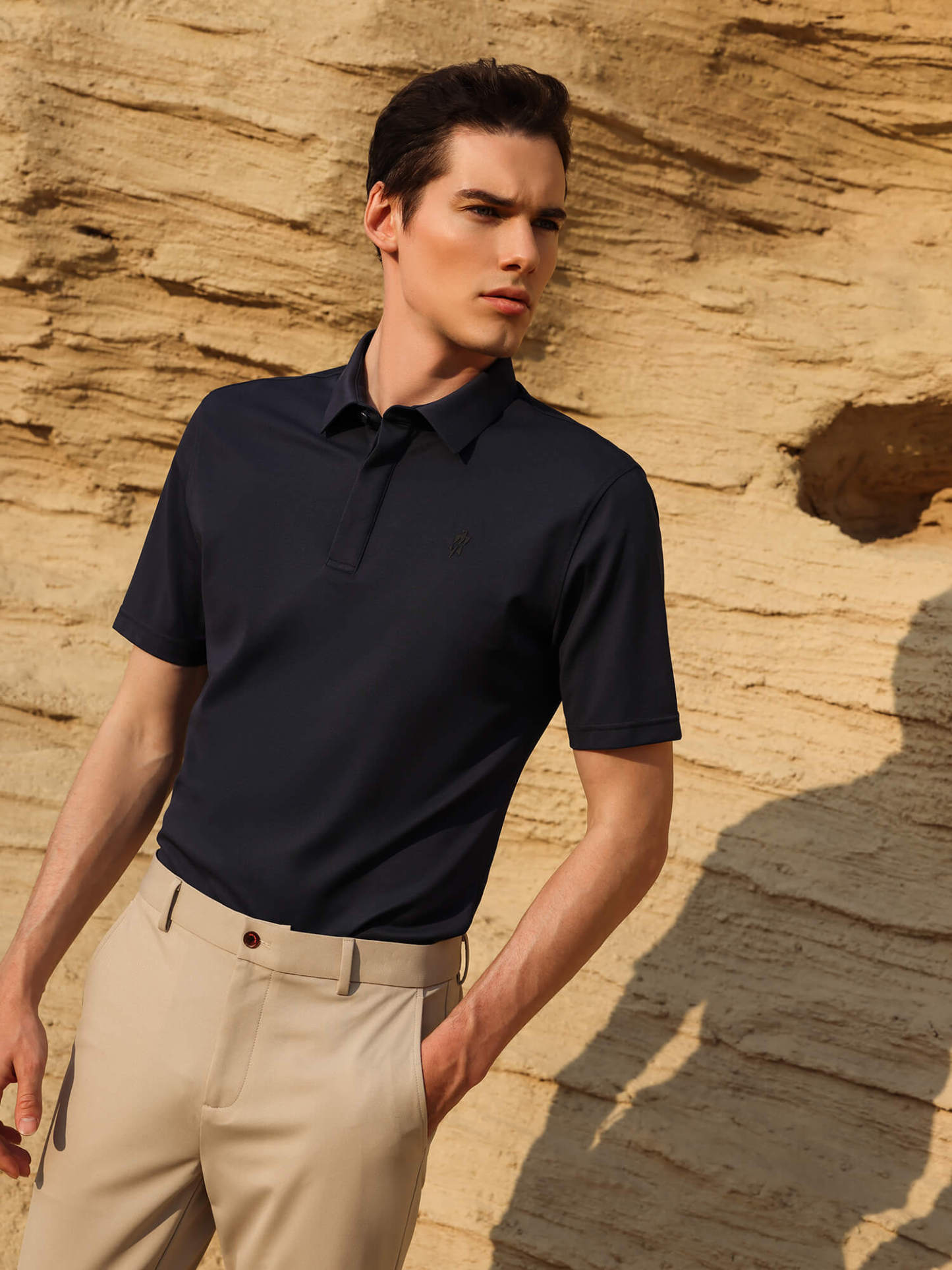 Meteorite Black High-Stretch Polo