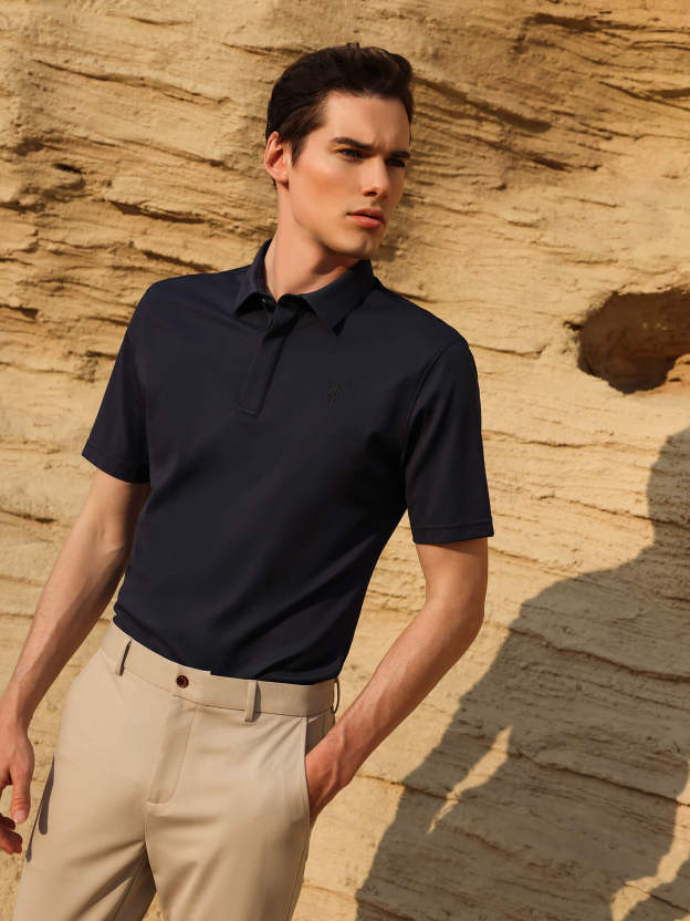 Meteorite Black High-Stretch Polo