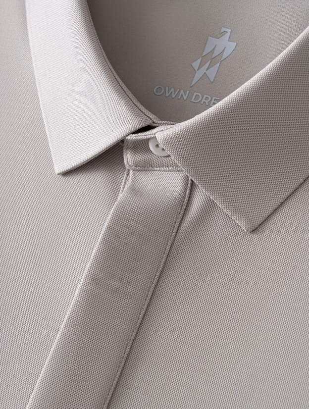 Mineral Gray High-Stretch Polo