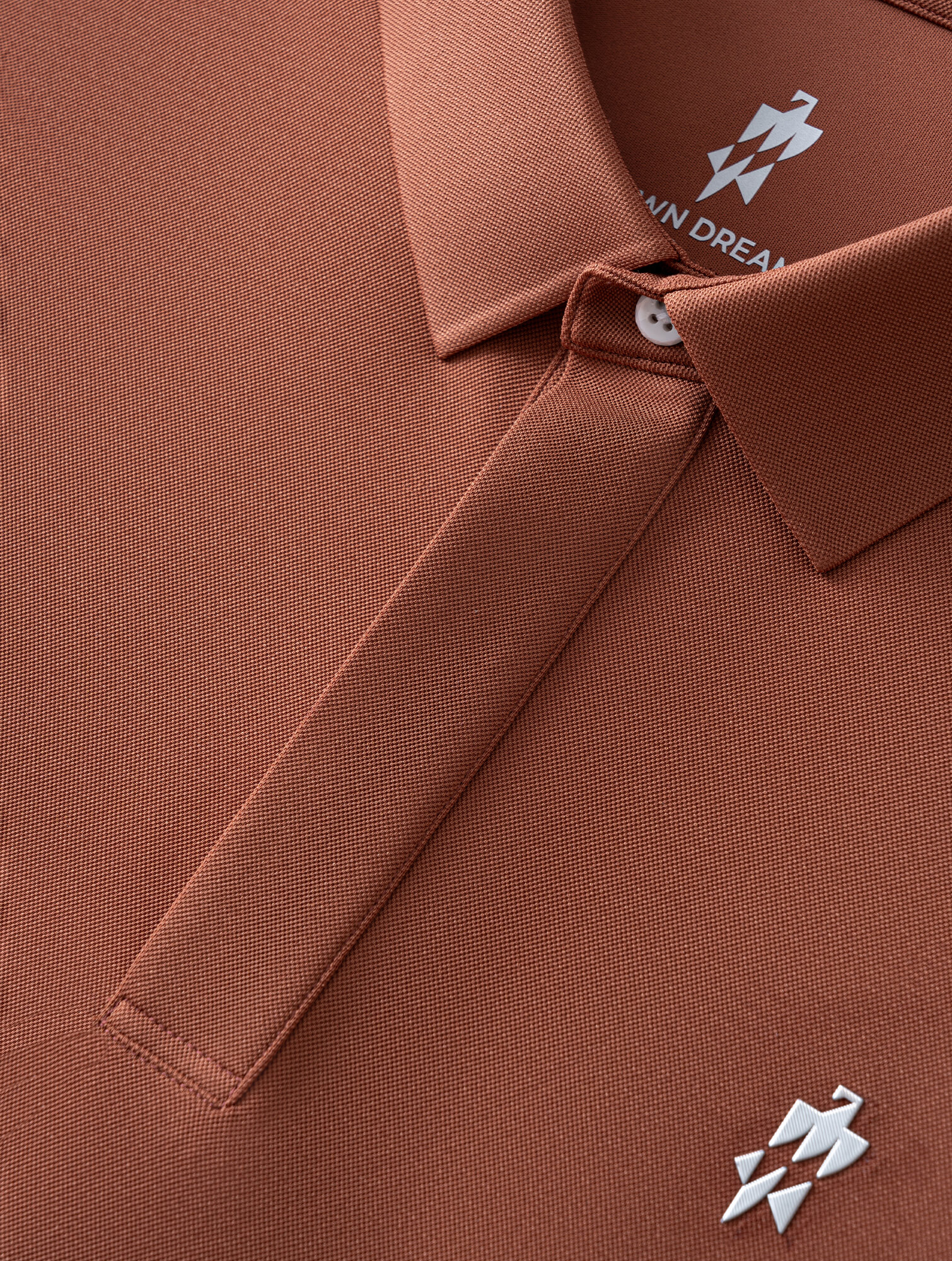 Coral Orange High-Stretch Short-Sleeve Polo 