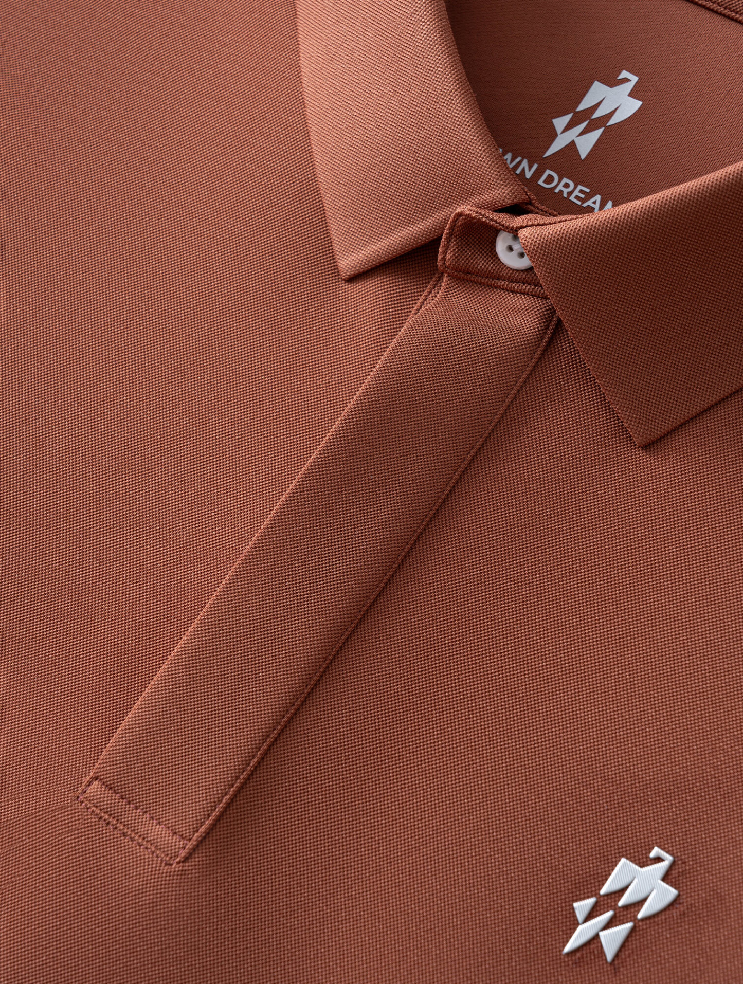 Coral Orange High-Stretch Short-Sleeve Polo 