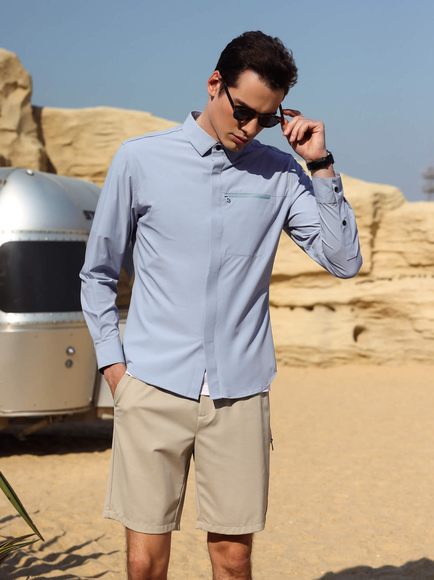 Photon Blue High-Stretch Performance Shirt