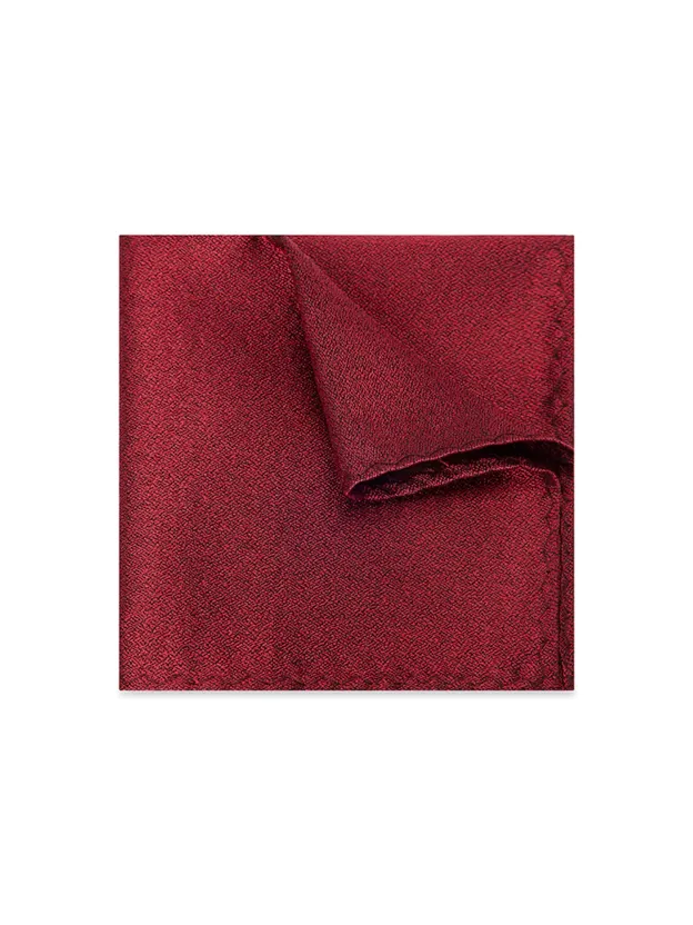 Burgundy Silk Pocket Square