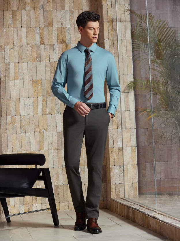 Stone Mocha Stretch Pants-Own Dream Shirts-Dress Shirts for Men