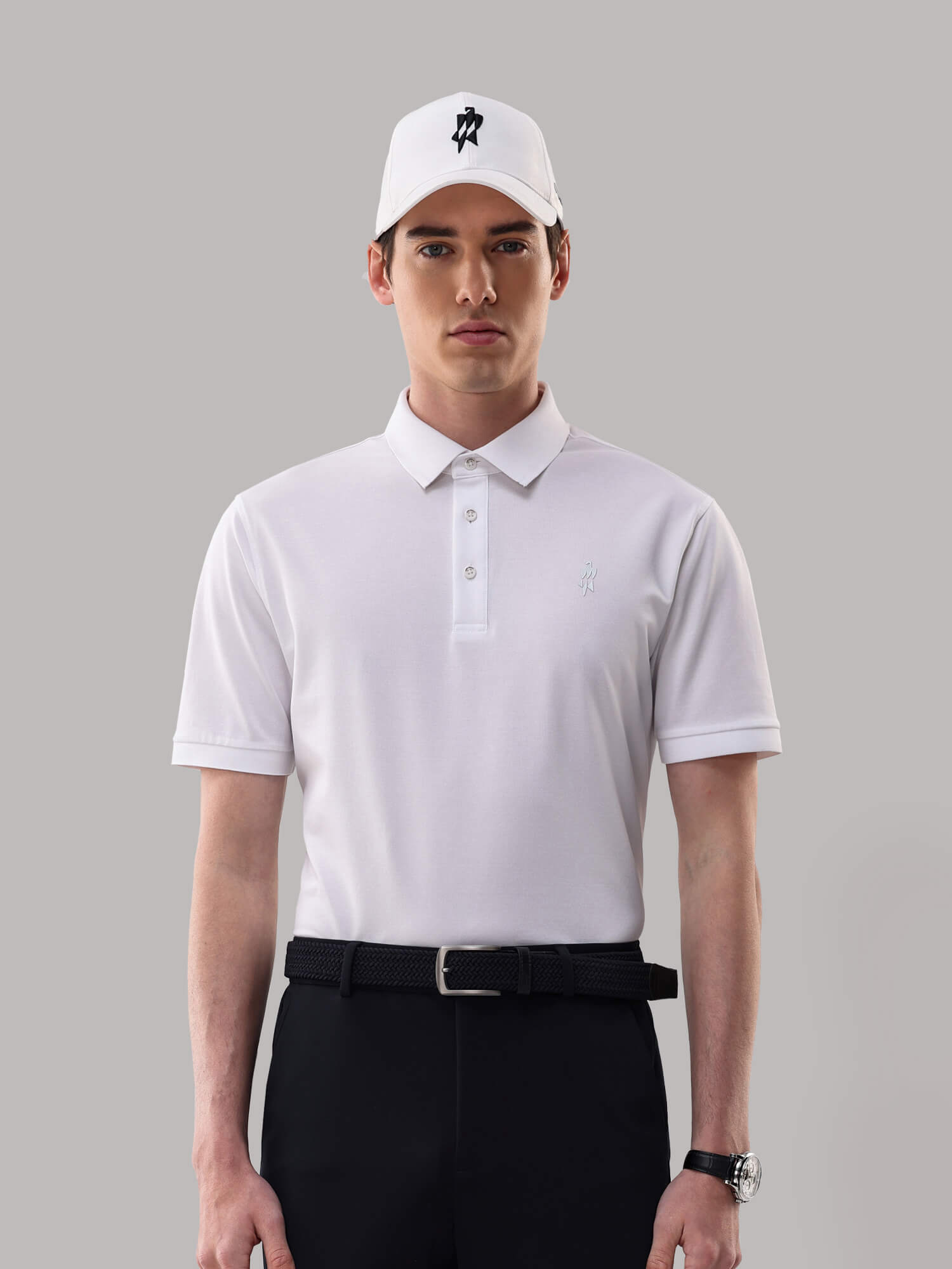 Ivory White High-Stretch Polo