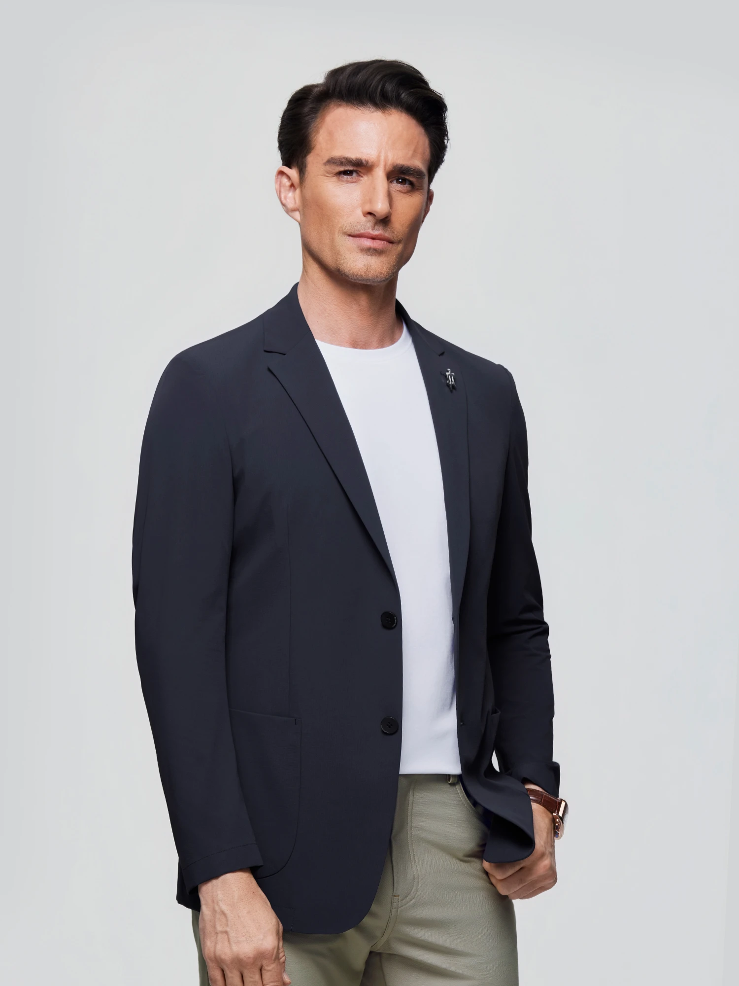 Starfield Navy Stretch Casual Blazer