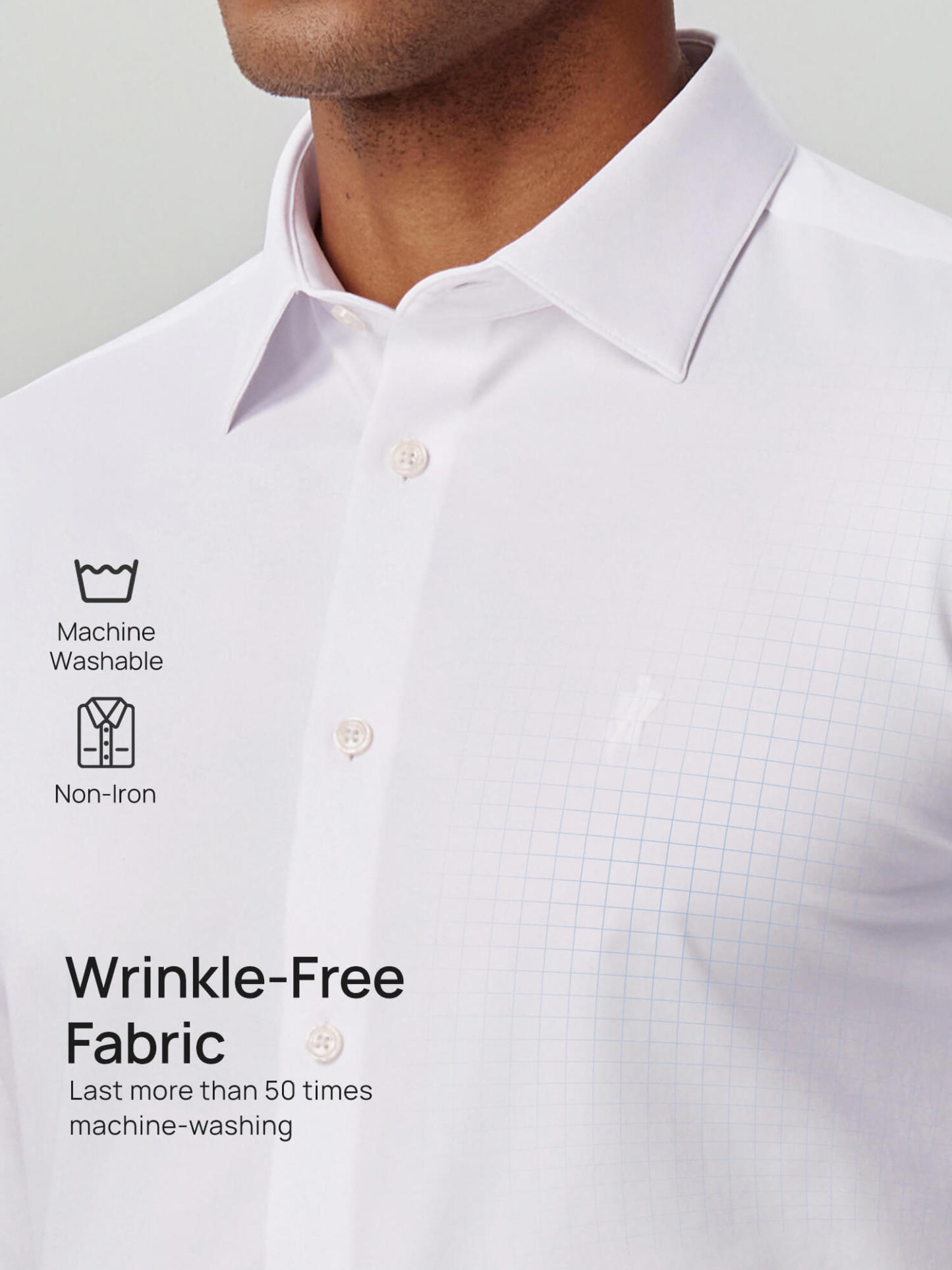 American Pima White Stretch Shirt