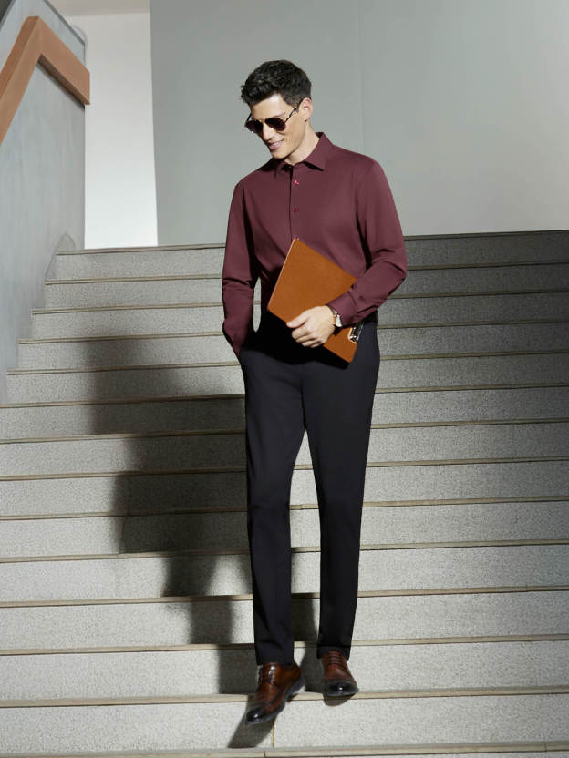 Midnight Navy High-Stretch Pants-Own Dream Shirts-Dress Shirts for Men