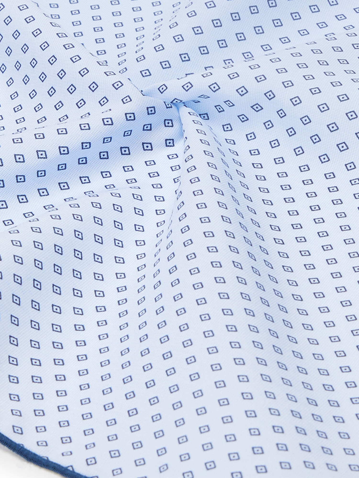 Tranquil Blue Diamond-Print Pocket Square-Own Dream Shirts-Dress Shirts for Men