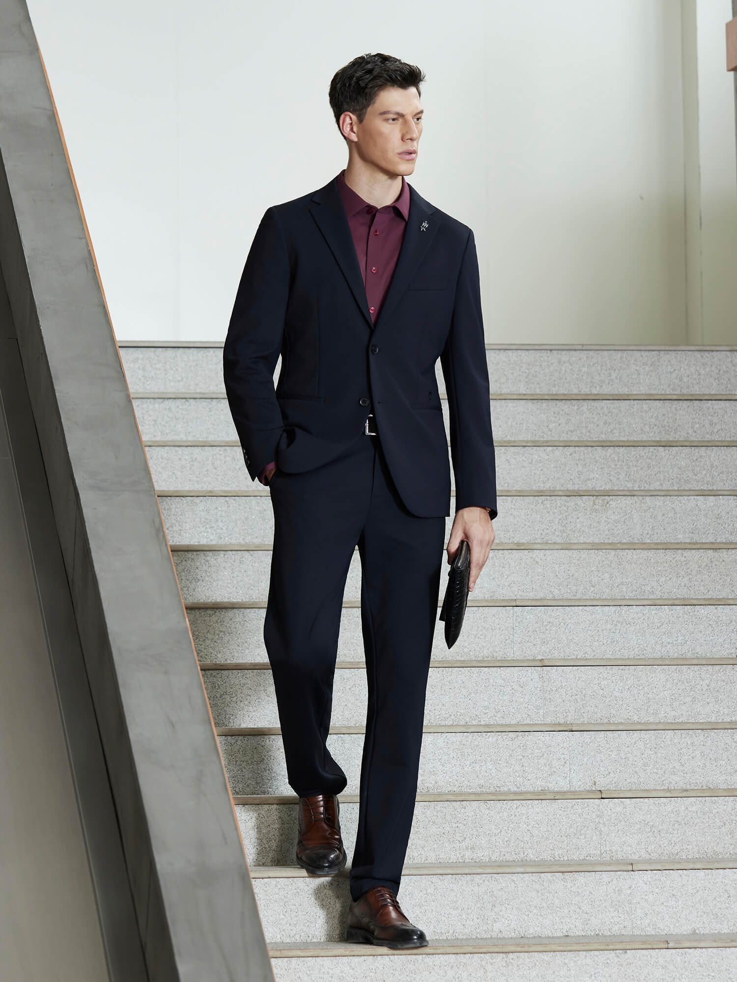 Deep Navy Stretch Blazer