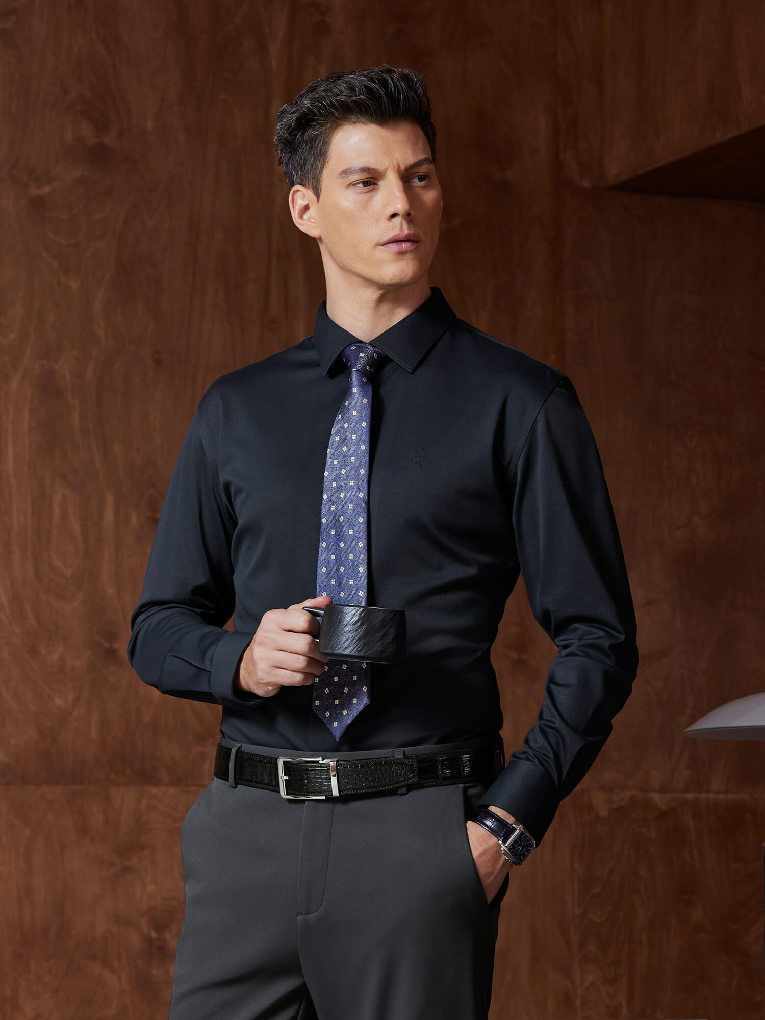 Deep Space Navy Stretch Shirt