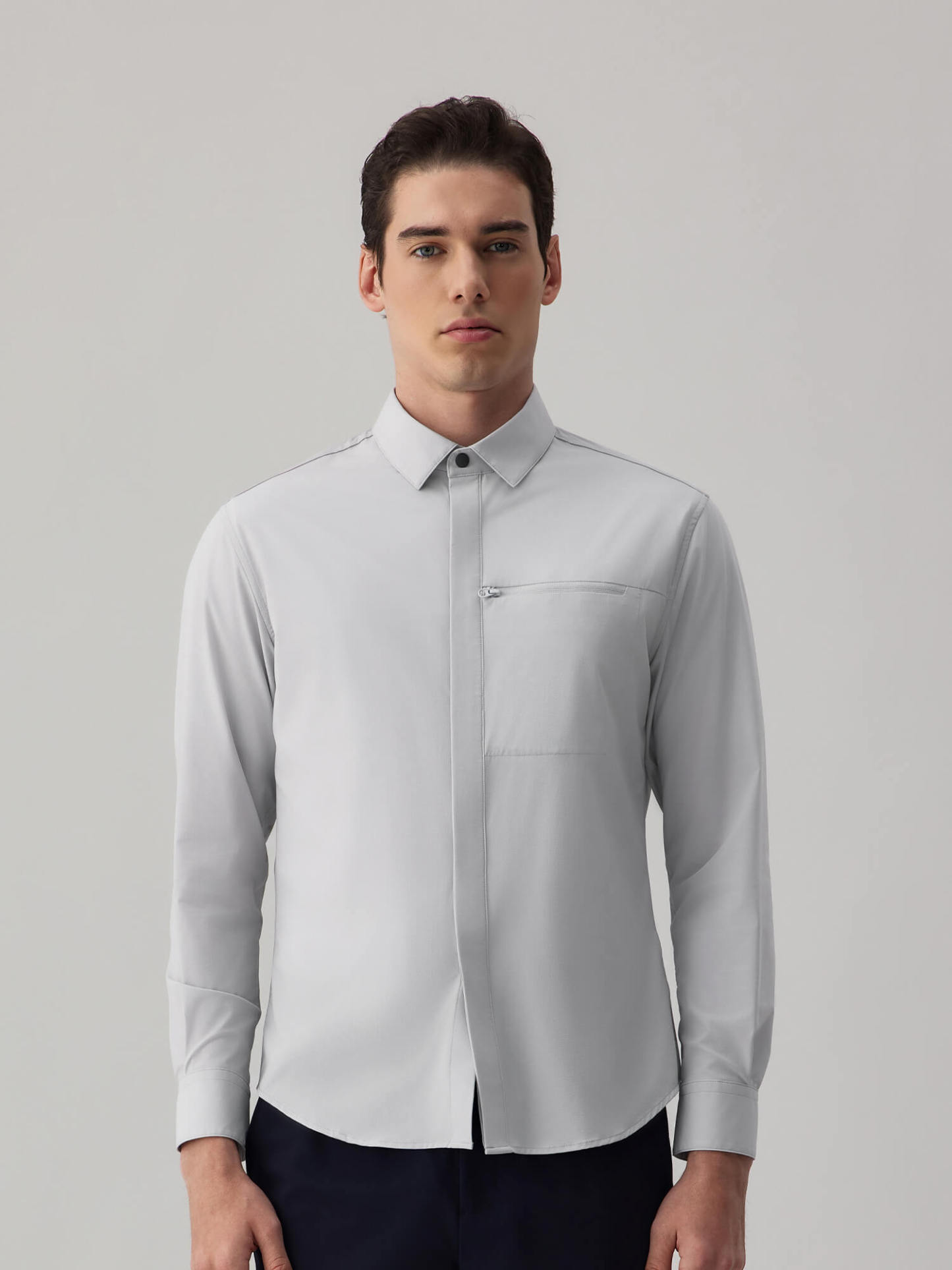 Titanium Grey High-Stretch Performance Shirt