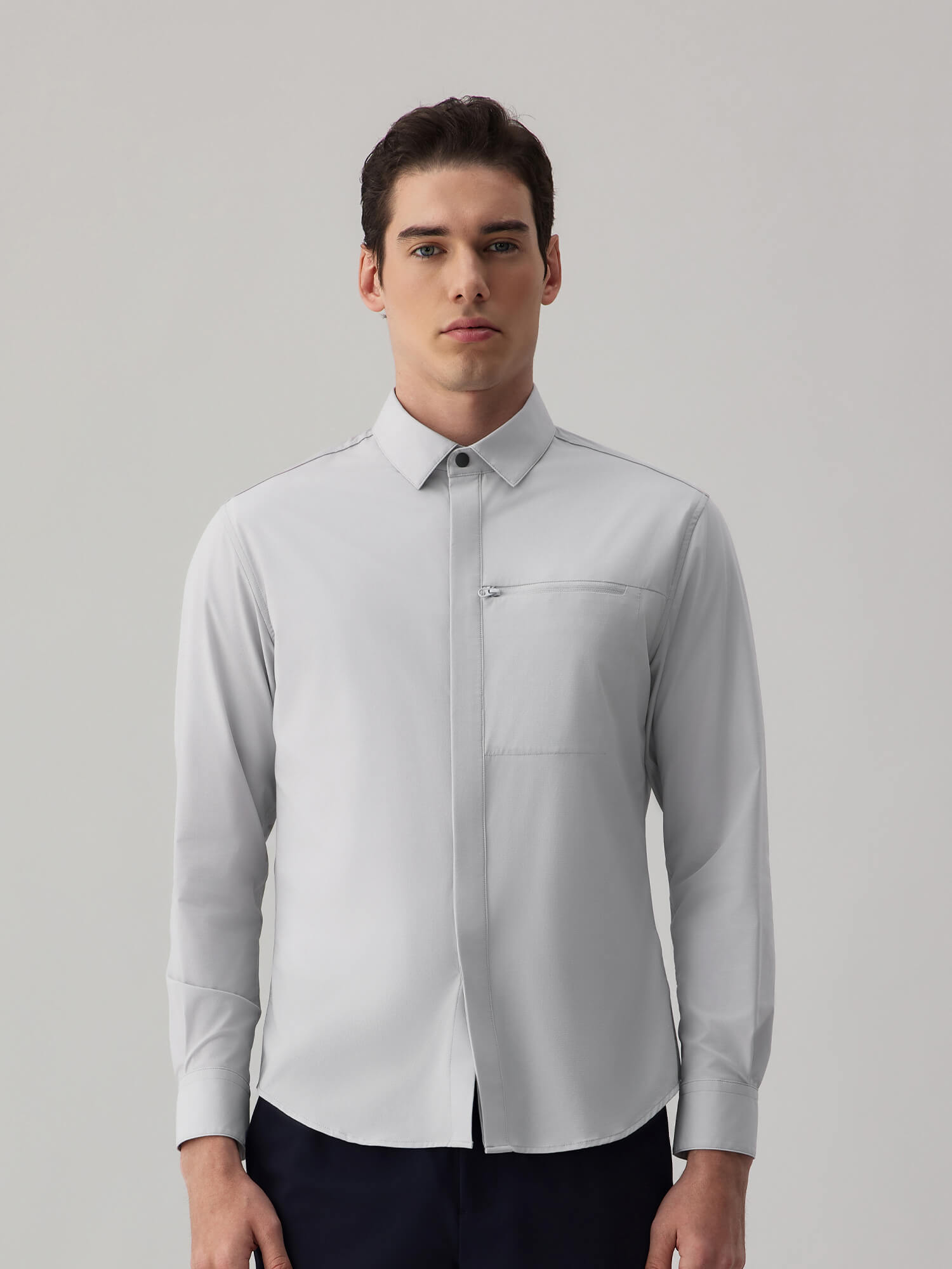Titanium Grey High-Stretch Performance Shirt