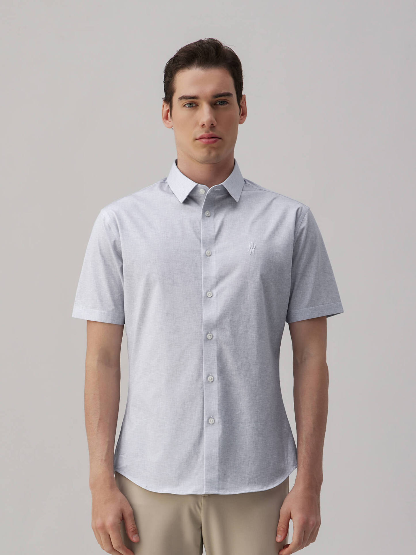 Moonrock Gray High-Stretch Short-Sleeve Shirt 