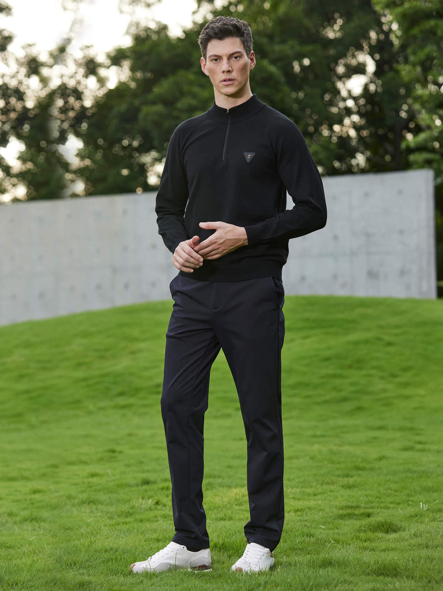 Stellar Navy Stretch Pants-Own Dream Shirts-Dress Shirts for Men