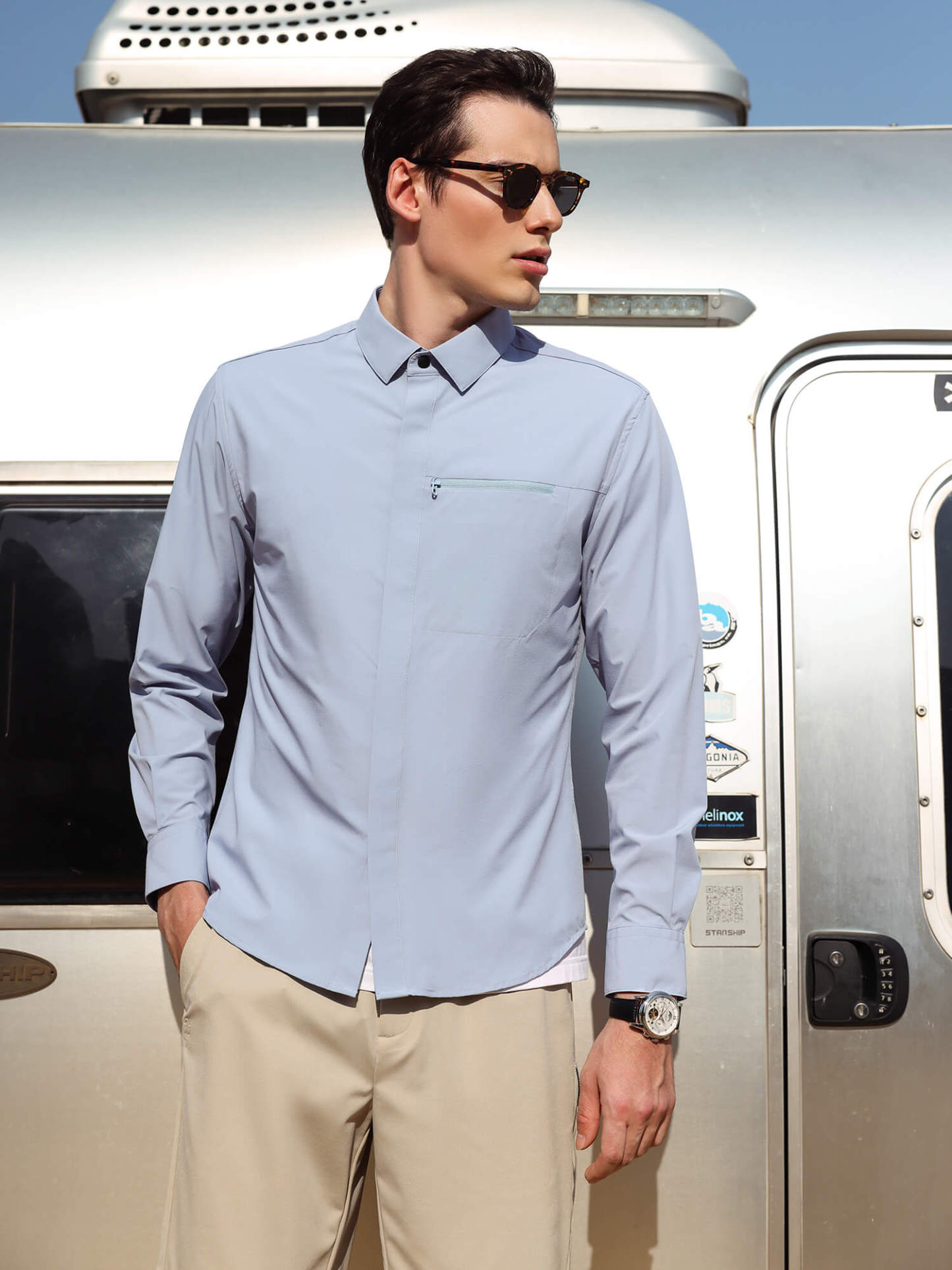 Photon Blue High-Stretch Performance Shirt