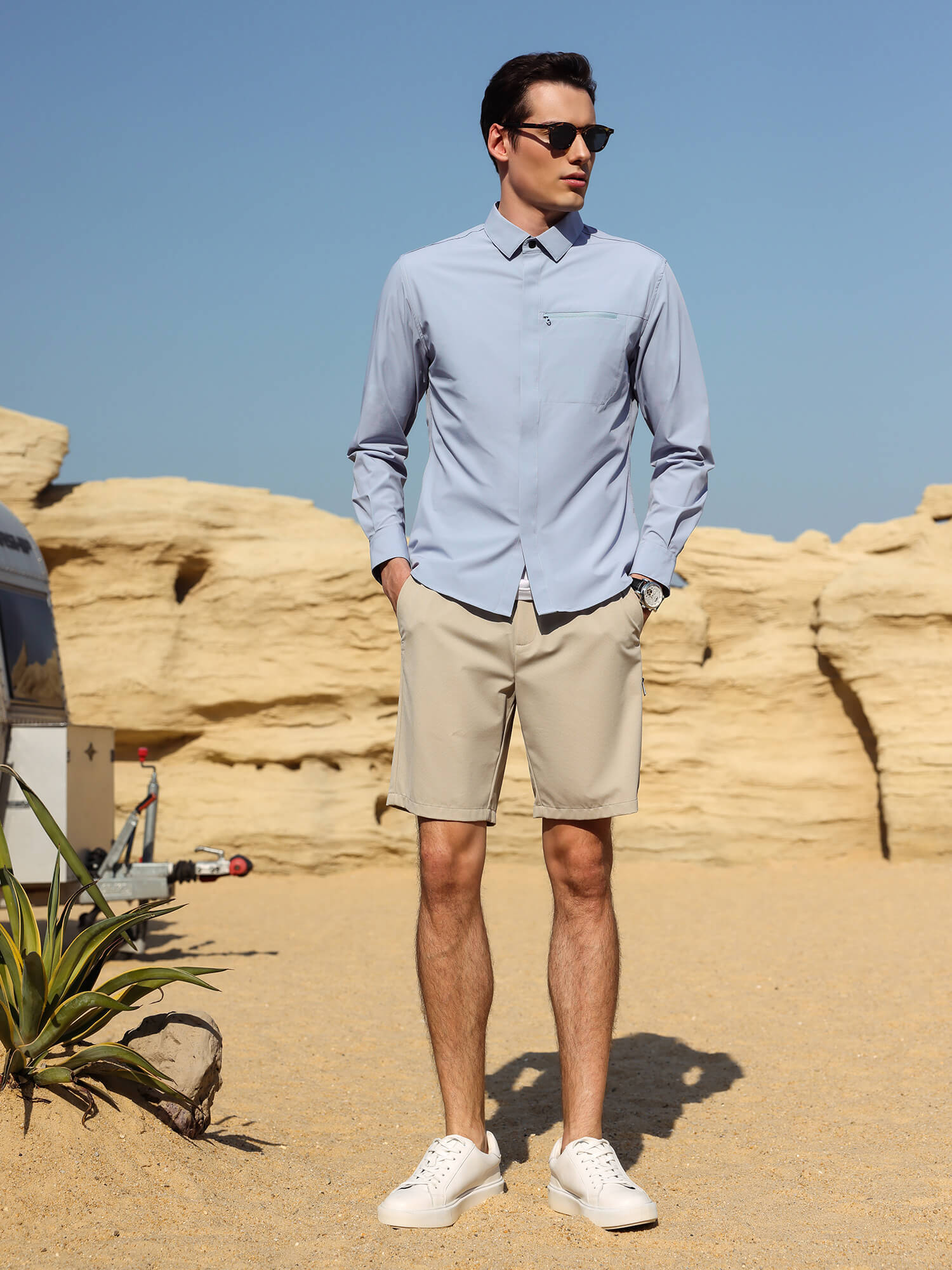 Photon Blue High-Stretch Performance Shirt