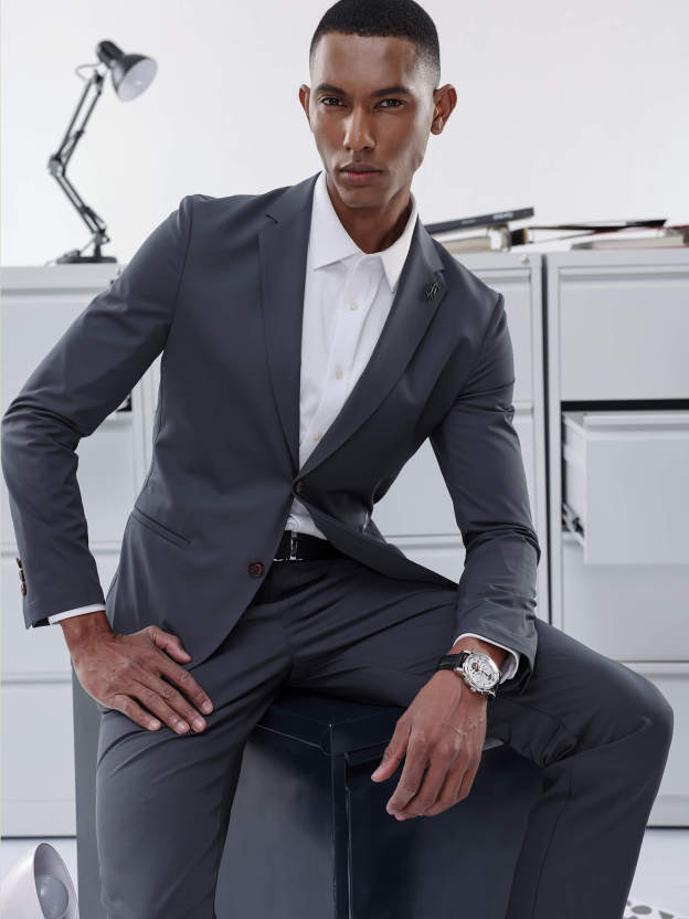 Sea Mist Gray Stretch Casual Pants