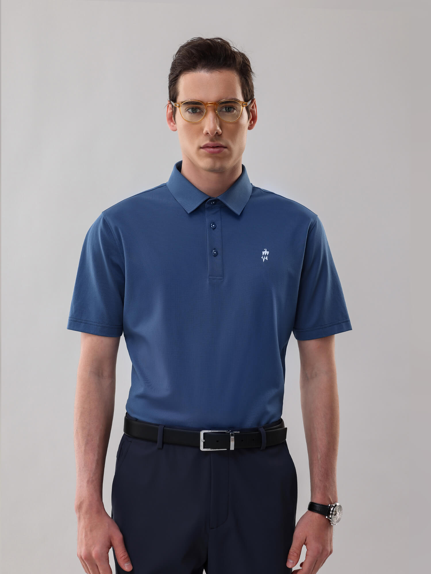 Cobalt Blue High-Stretch Polo